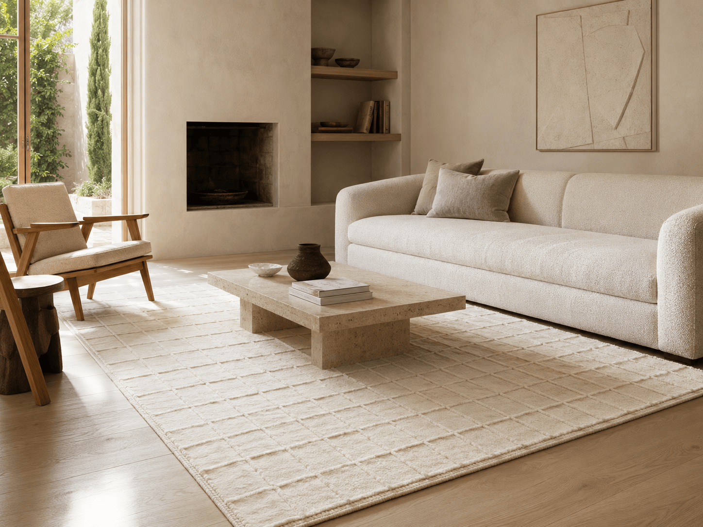 Hide & Sheepskin Rugs in a modern room