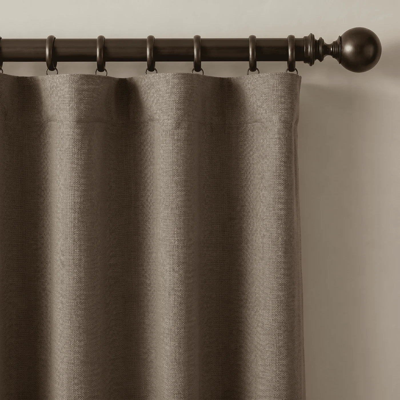 Woven Linen Look Blackout Curtain Fabric