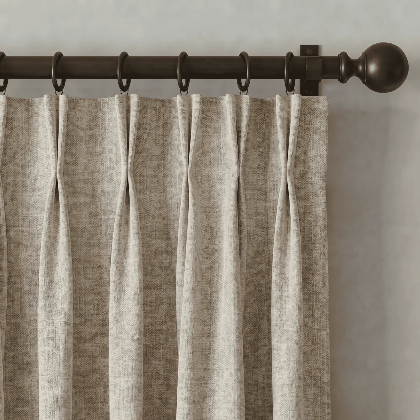 Woven Textured Linen Blend Curtain Fabric