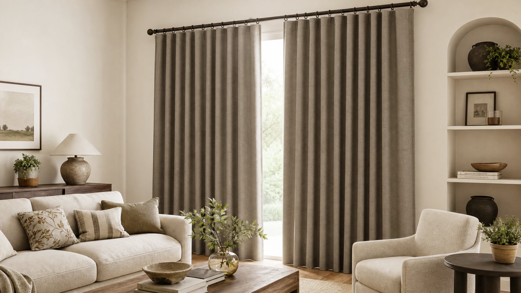 Indoor Curtains in a modern room