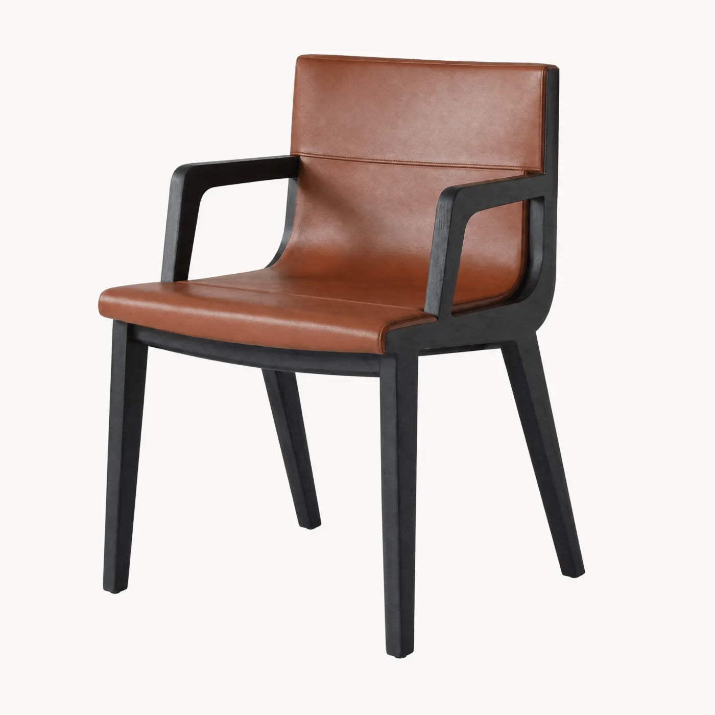 Hartley Black Oak Leather Armchair