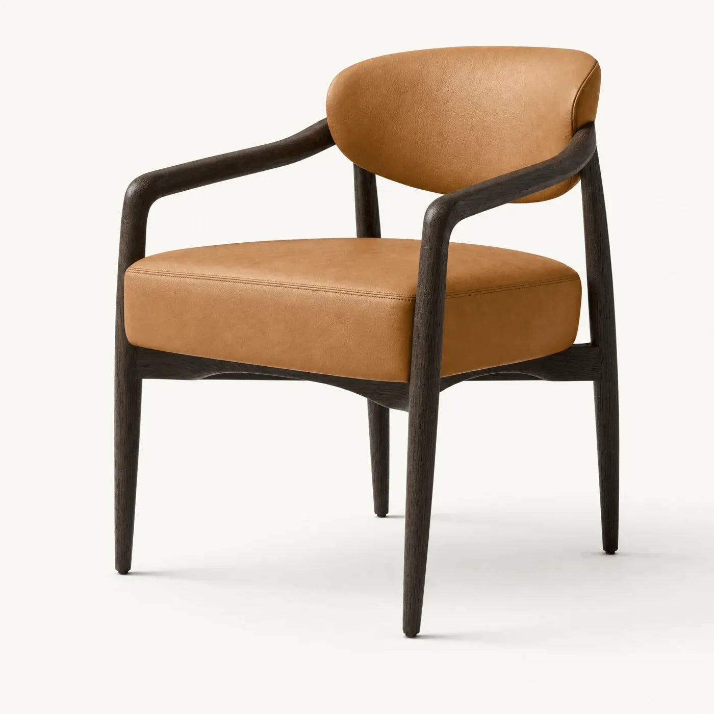 Hartley Dark Oak Leather Chair