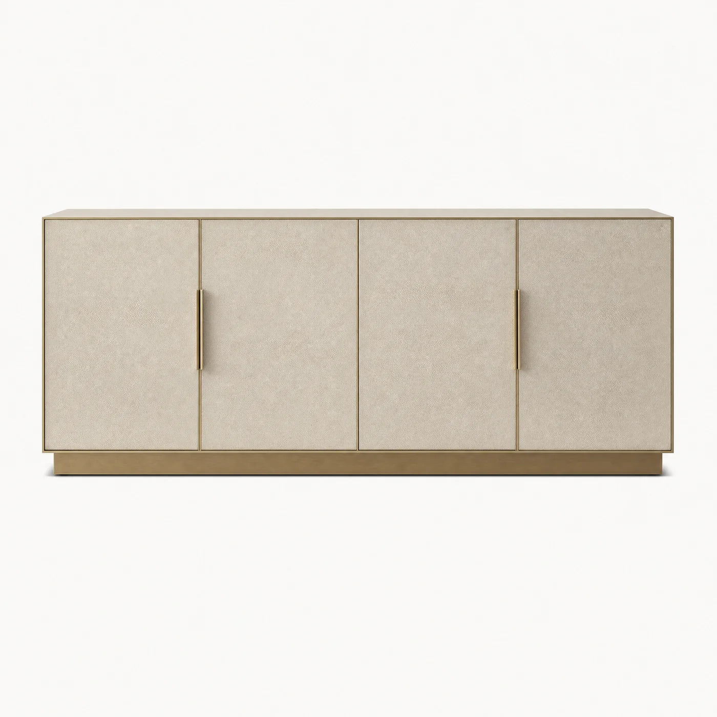 Cream Leather Sideboard