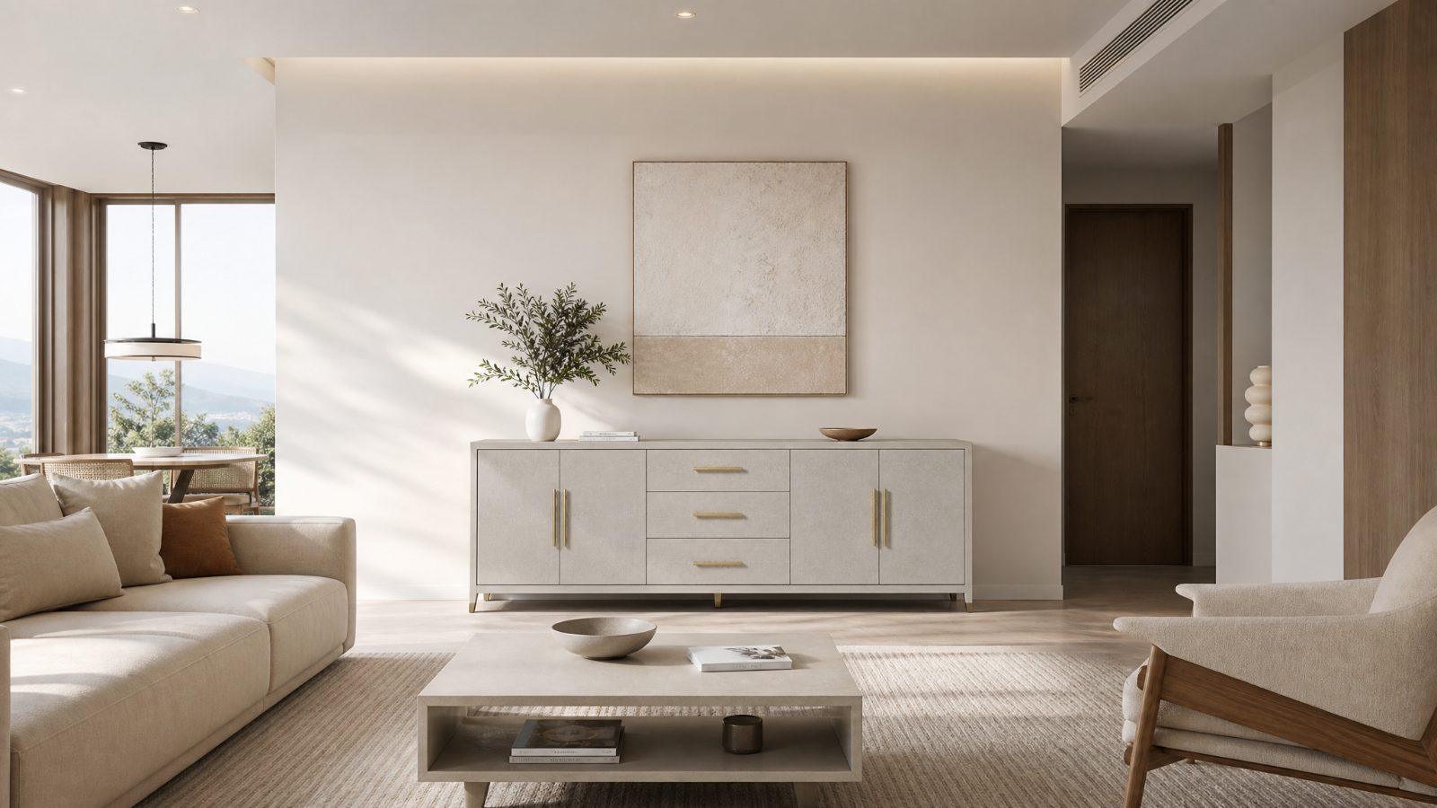 Leather Sideboards in a modern room