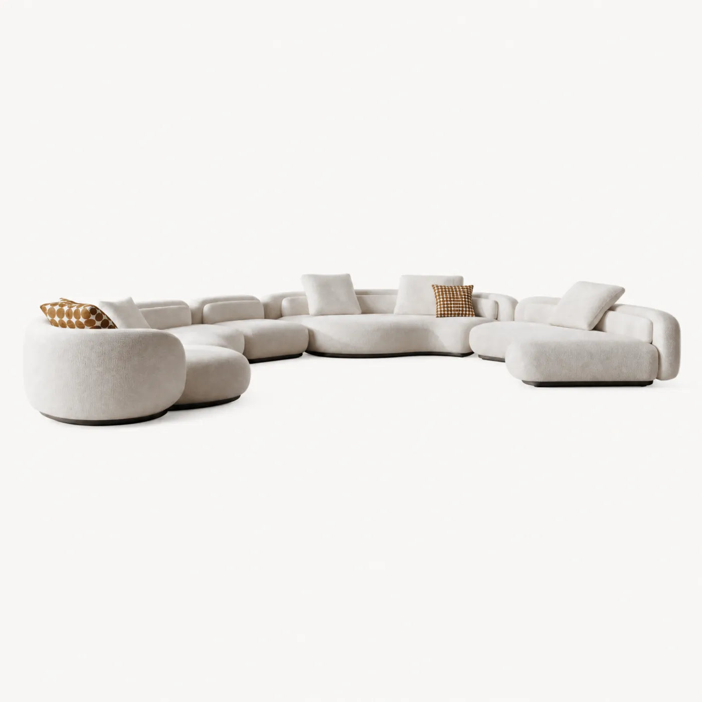 Low-profile cloud modular sectional sofa