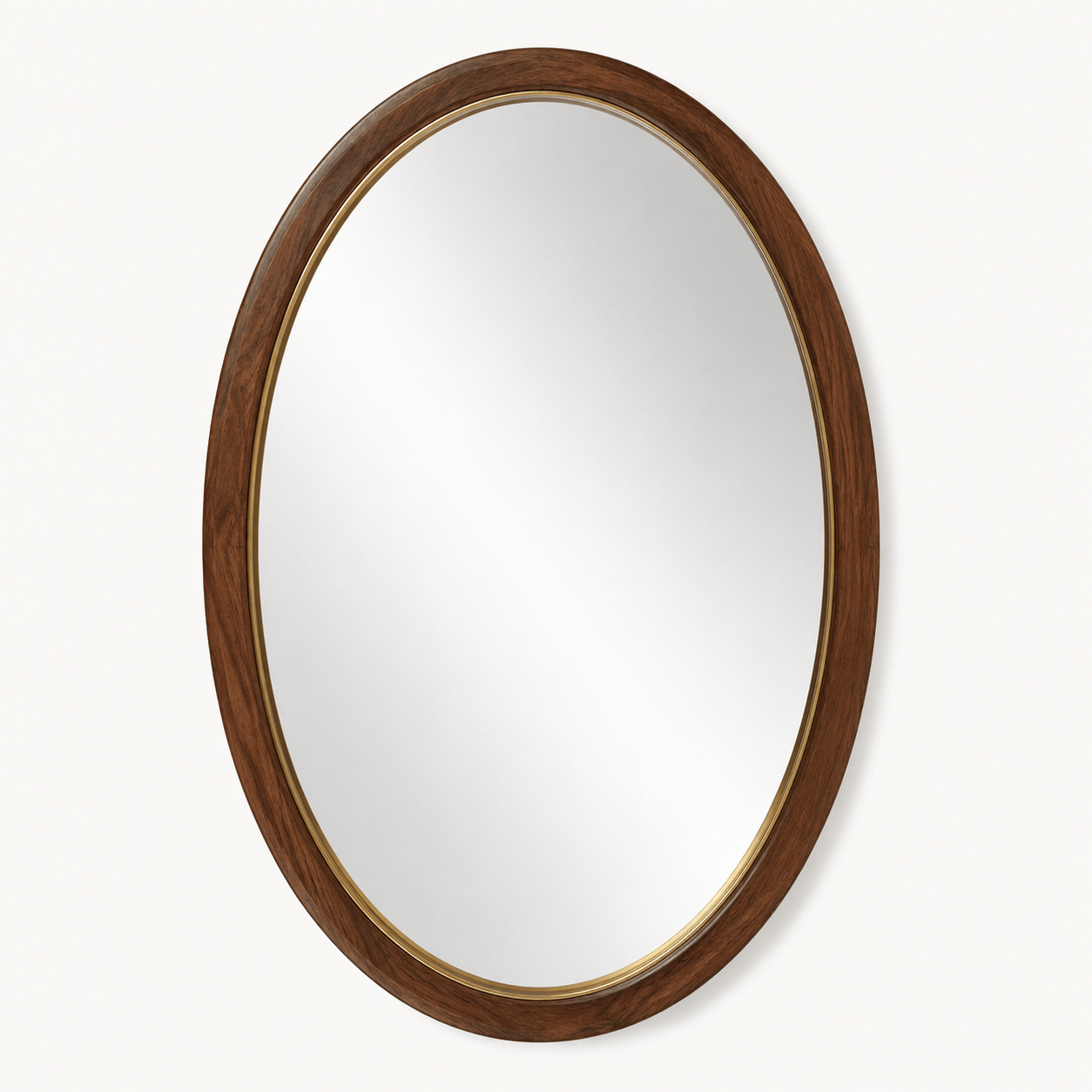 Scalloped Rattan Mirror