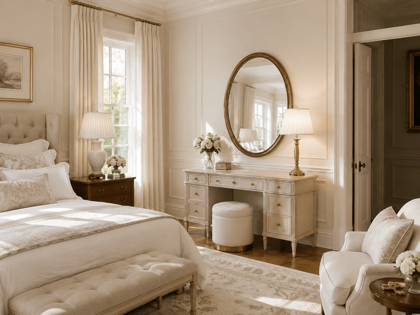 Mirrors in a modern room