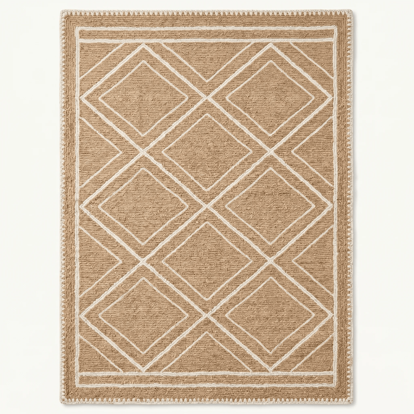 Geometric Pattern Natural Fiber Area Rug