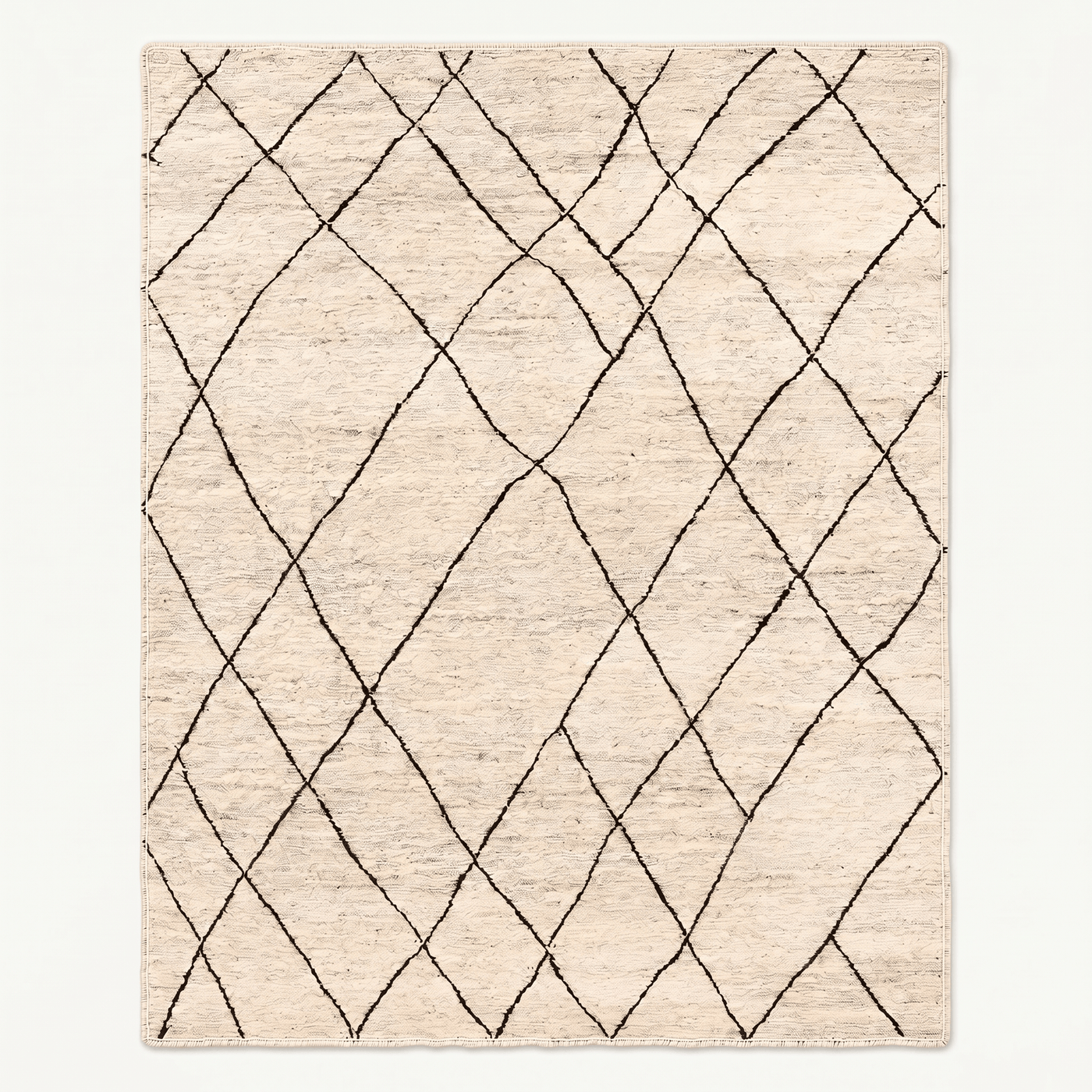 Diamond Pattern Natural Fiber Area Rug