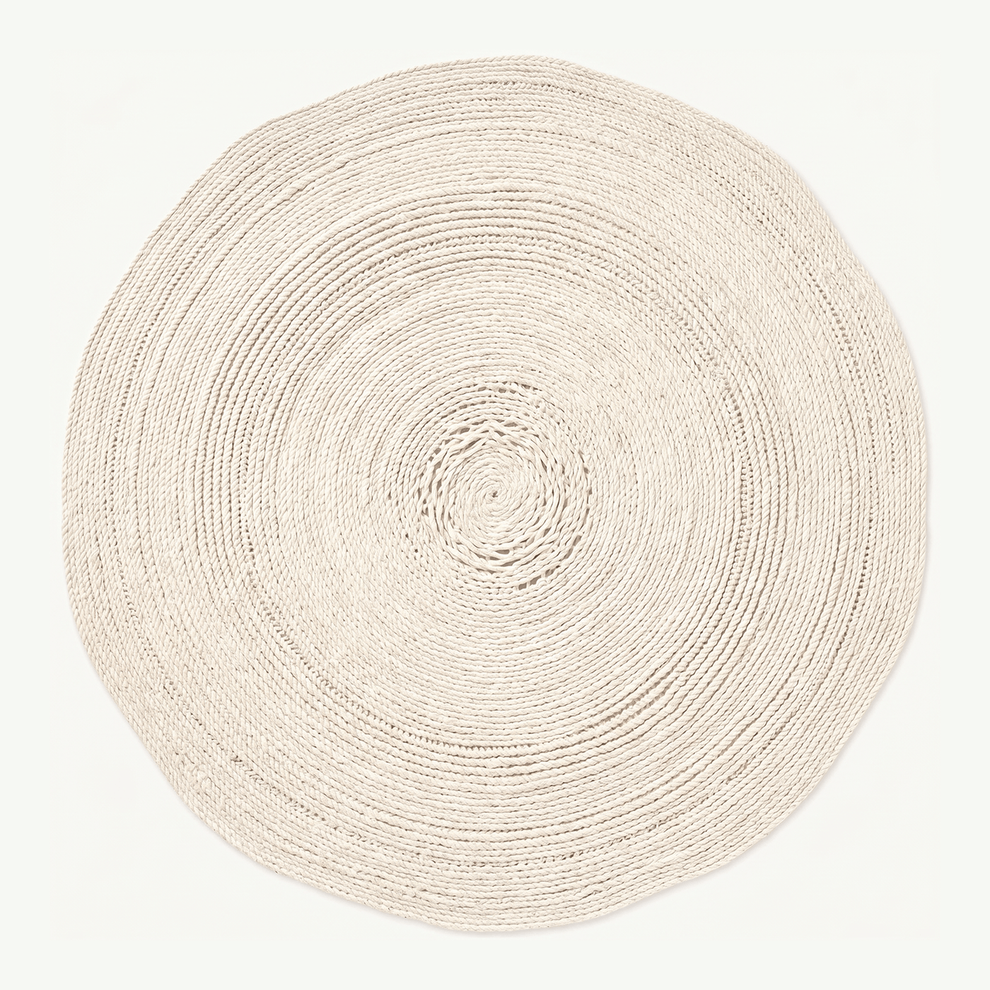 Round Spiral Woven Natural Fiber Rug