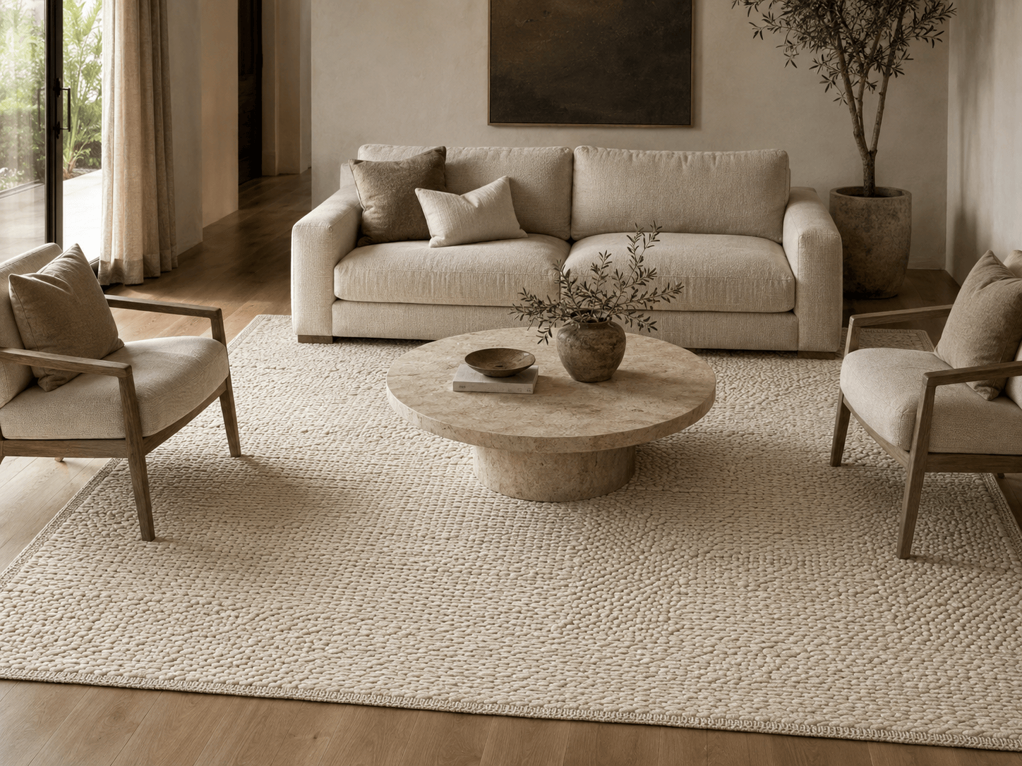 Natural Fibre Rugs in a modern room