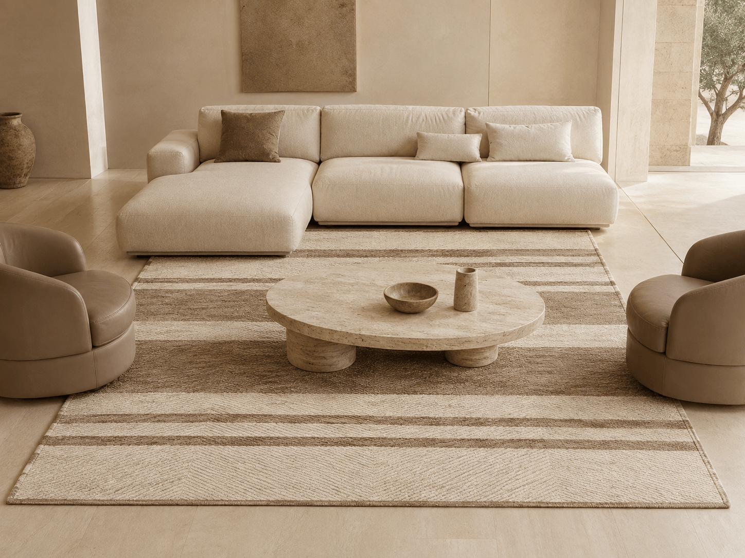 Natural Fibre Rugs in a modern room