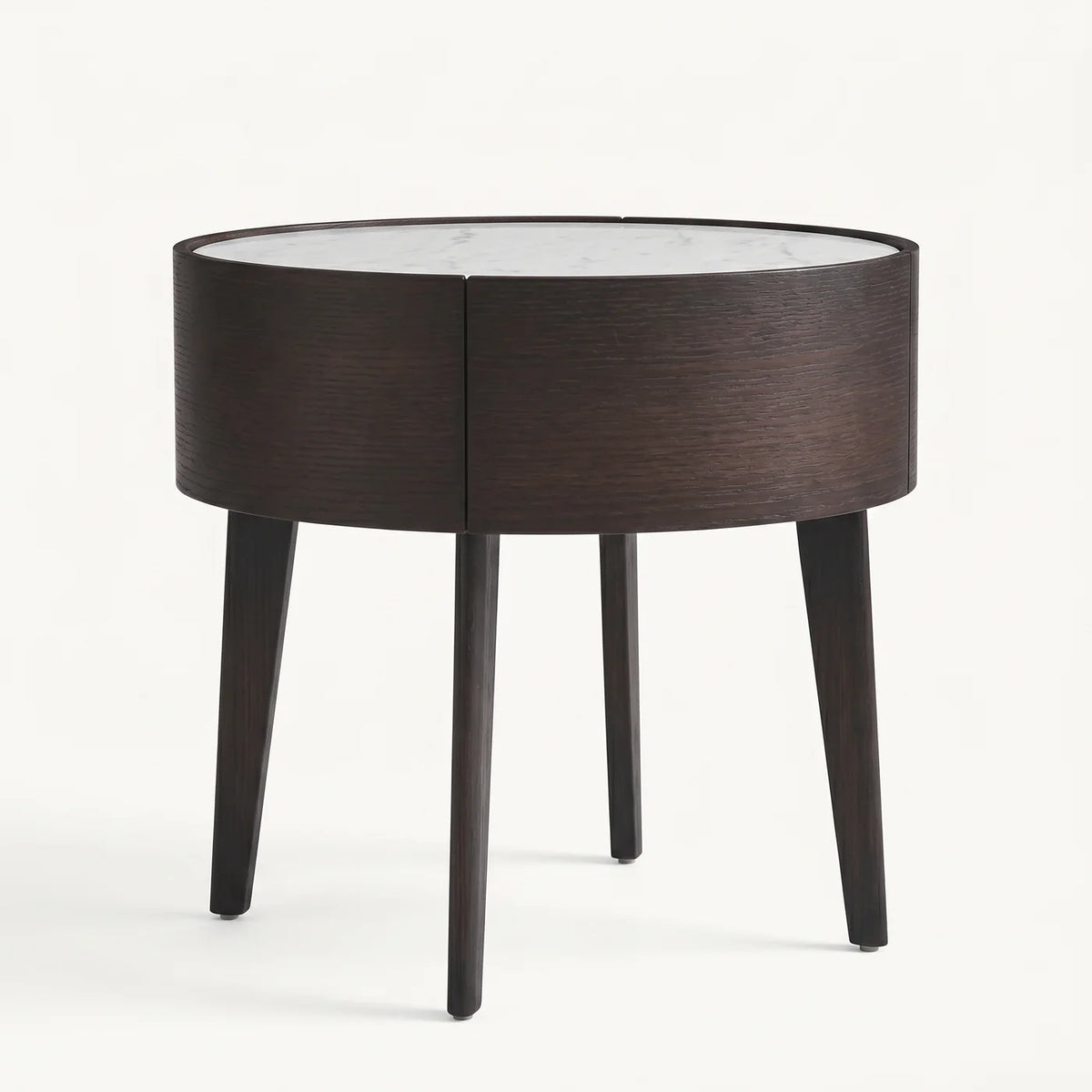 Fluted Wood Nightstand Drawer