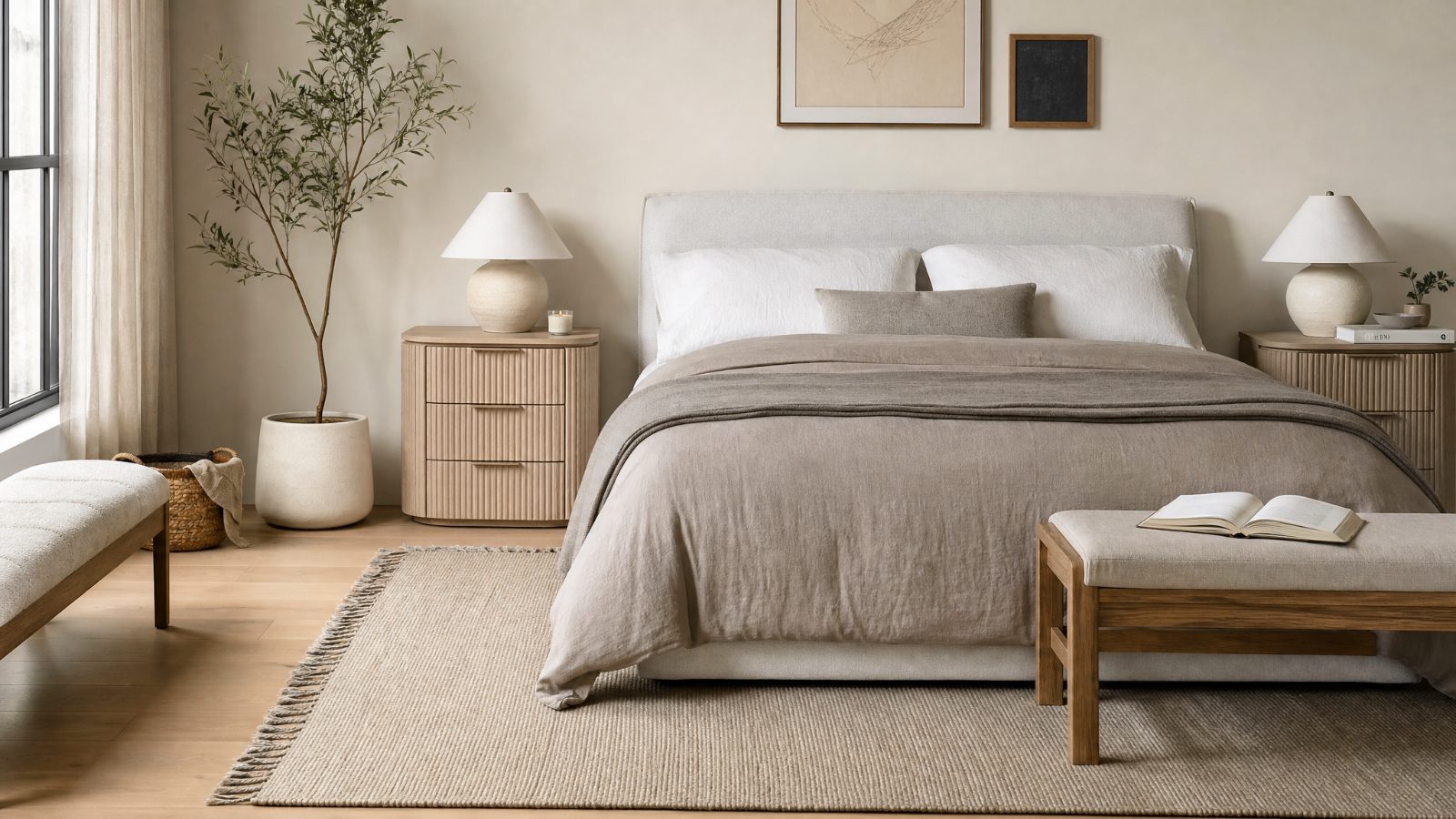 Nightstands in a modern room