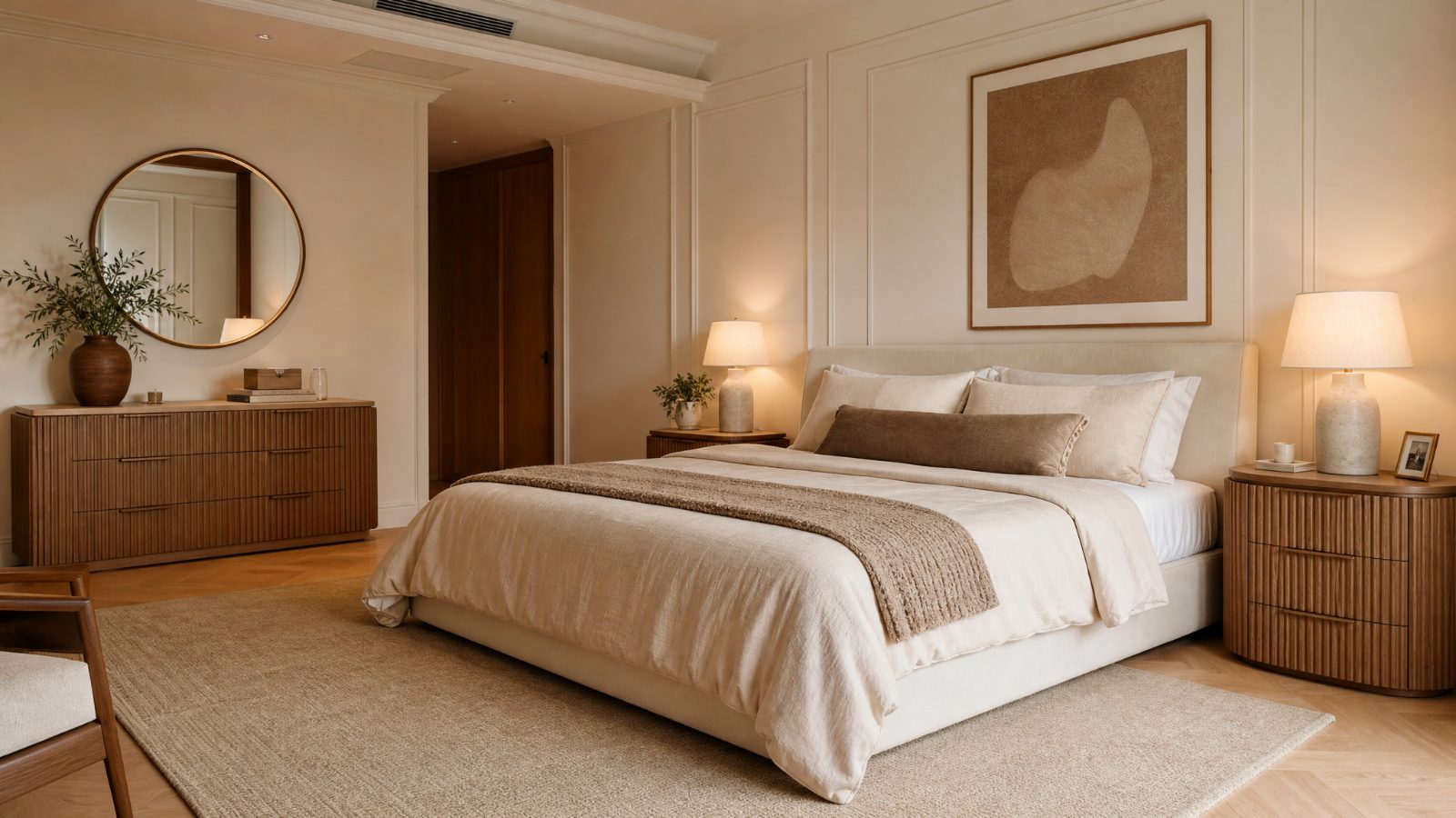 Nightstands in a modern room
