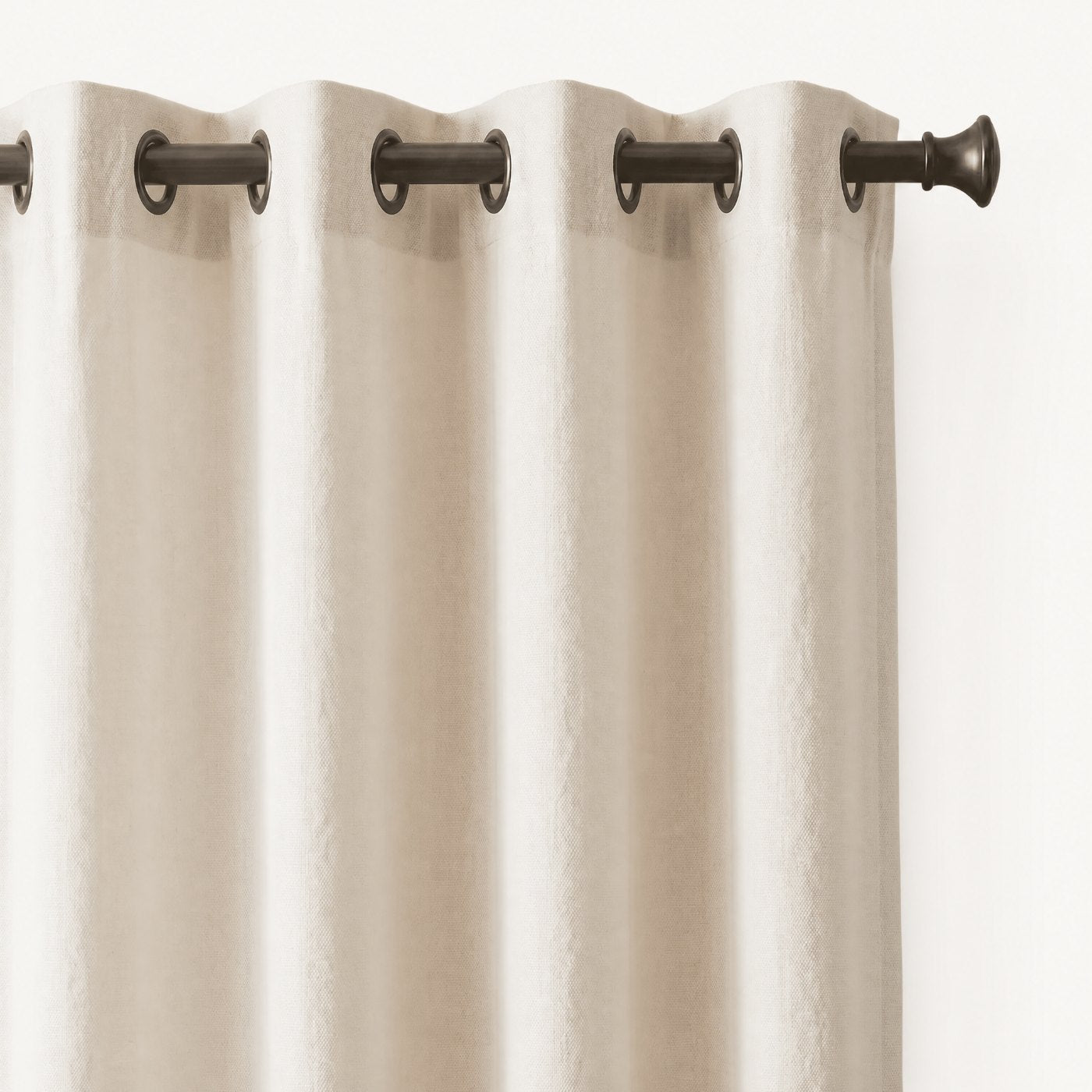 Cream Matte Blackout Woven Curtain