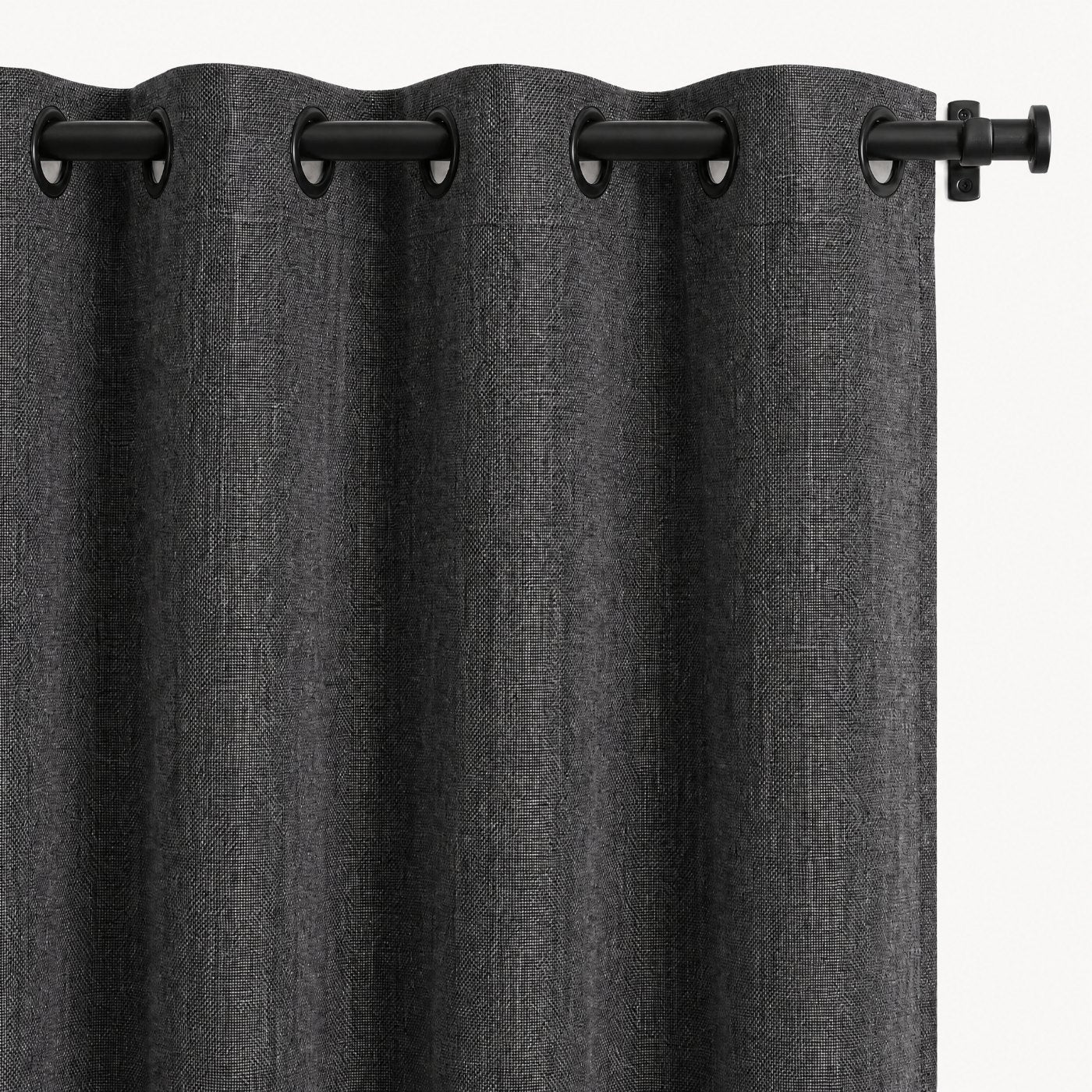 Charcoal Solution-Dyed Outdoor Curtain