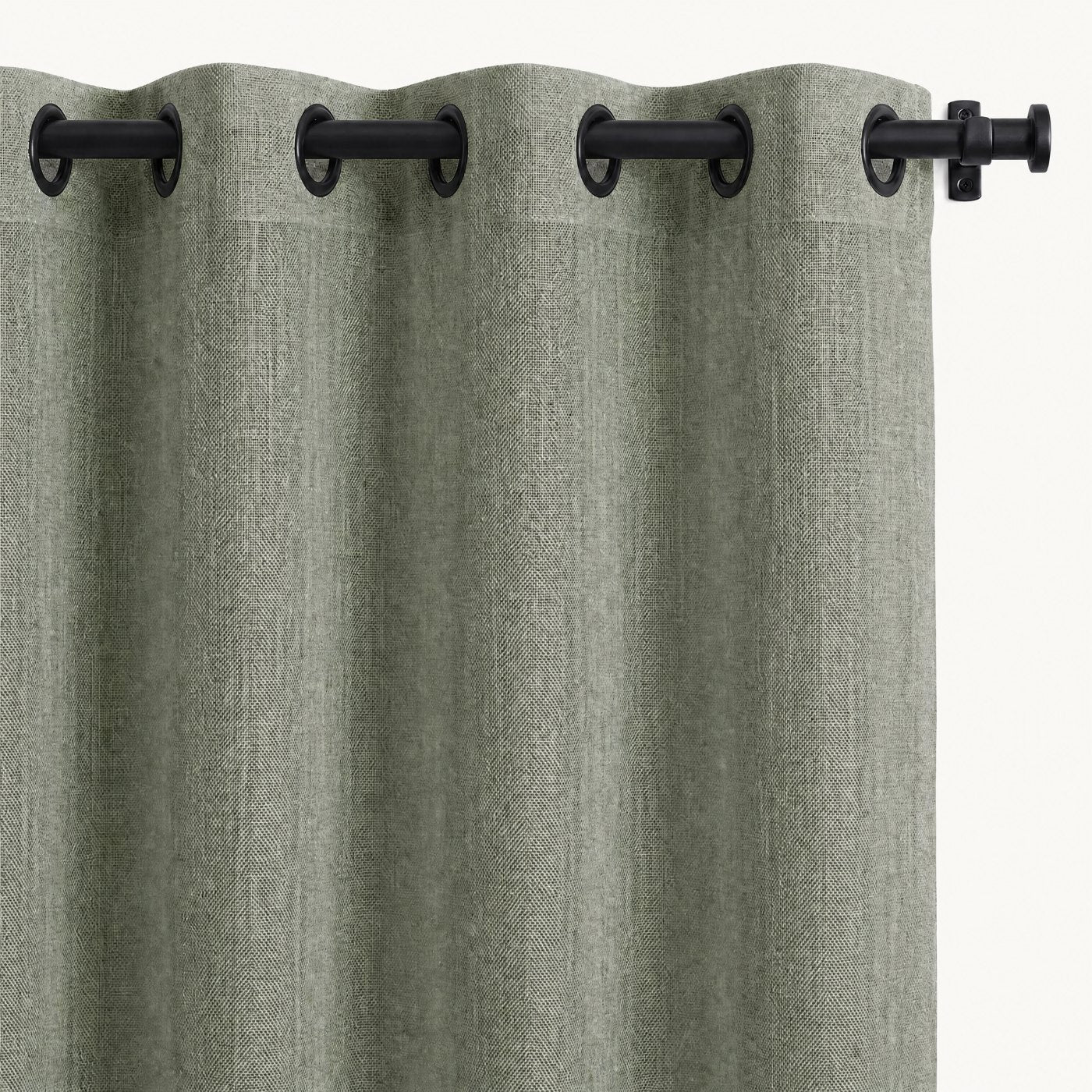 Sage Green Washed Linen Outdoor Curtain