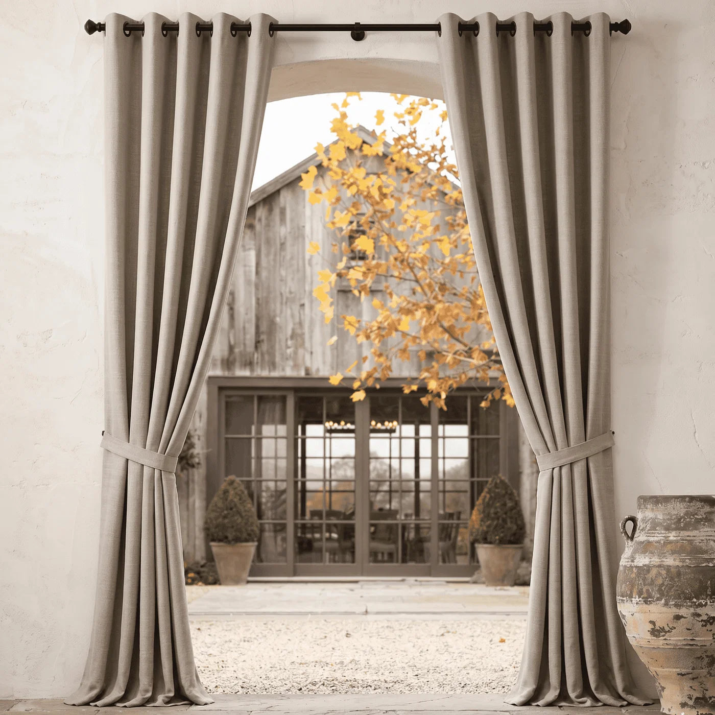 Outdoor Curtains in a modern room