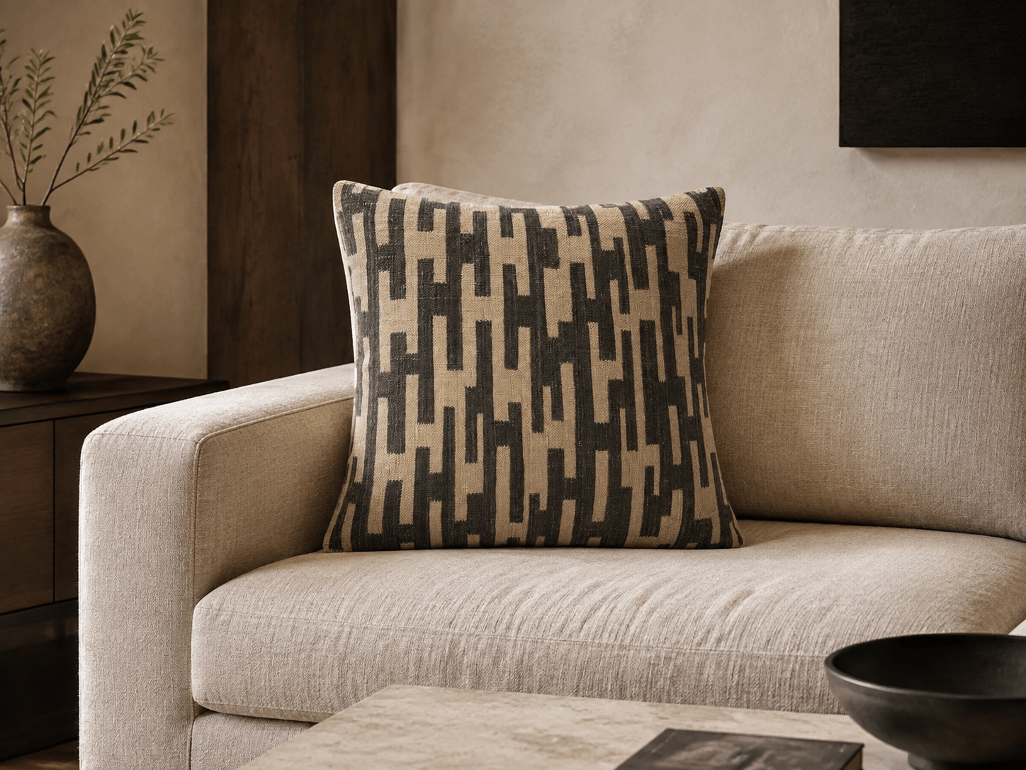 Pillows in a modern room
