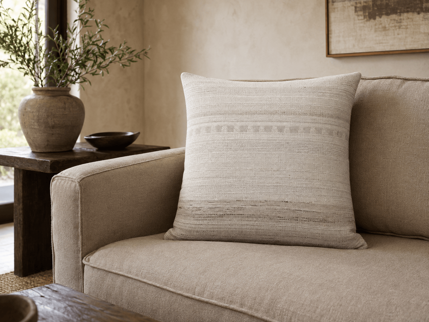 Pillows in a modern room