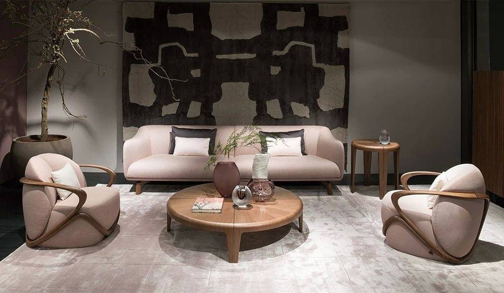 Finished lounge furniture set prepared for final quality review