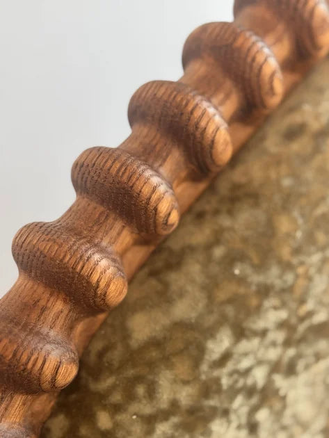 Close-up of upholstery material checked for texture