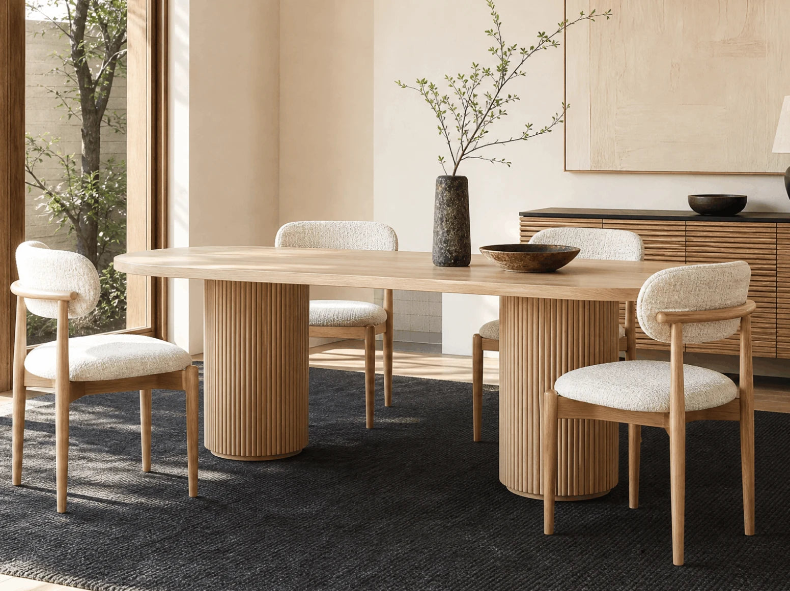 Rectangular Dining Tables in a styled room