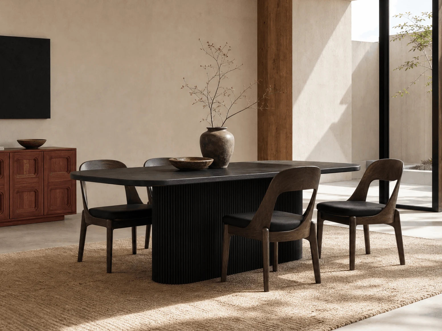 Rectangular Dining Tables in a styled room