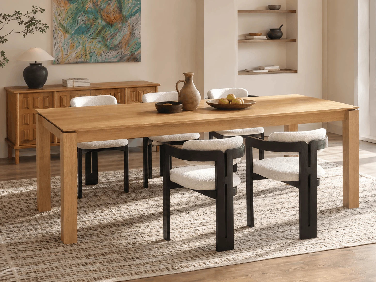 Rectangular Dining Tables in a styled room