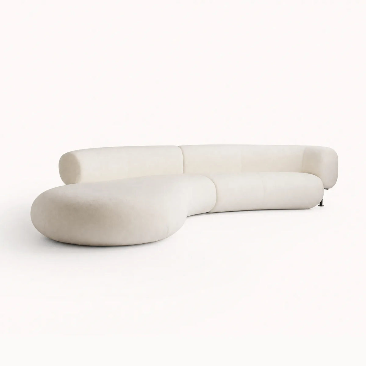 Curved cloud chaise sectional sofa