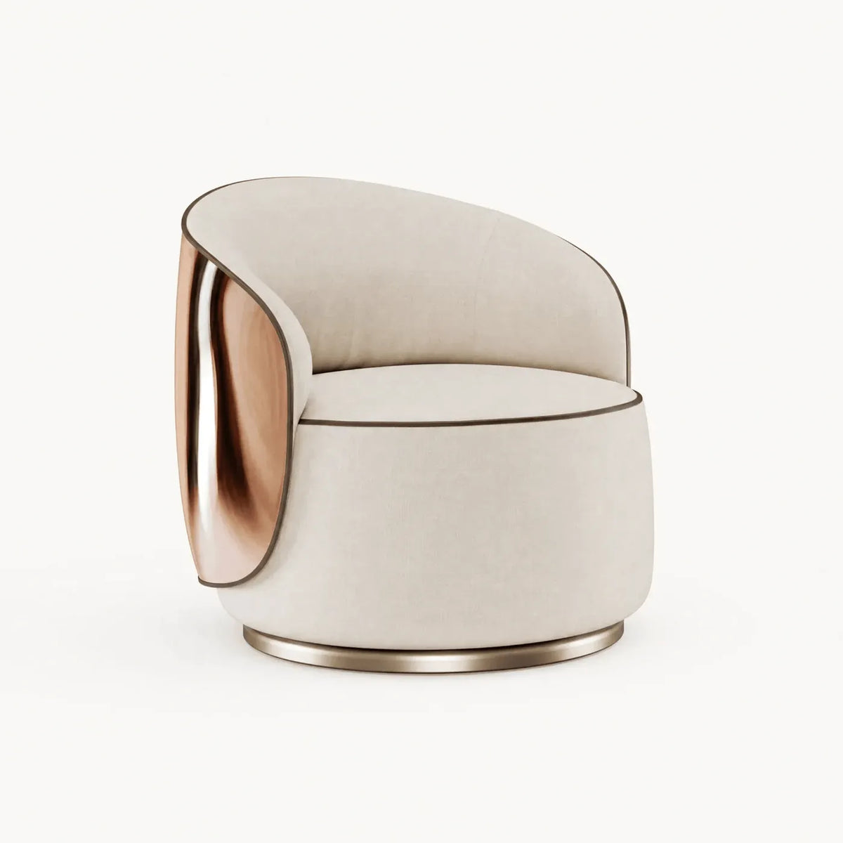 Wide Seat Sculptural Lounge Chair