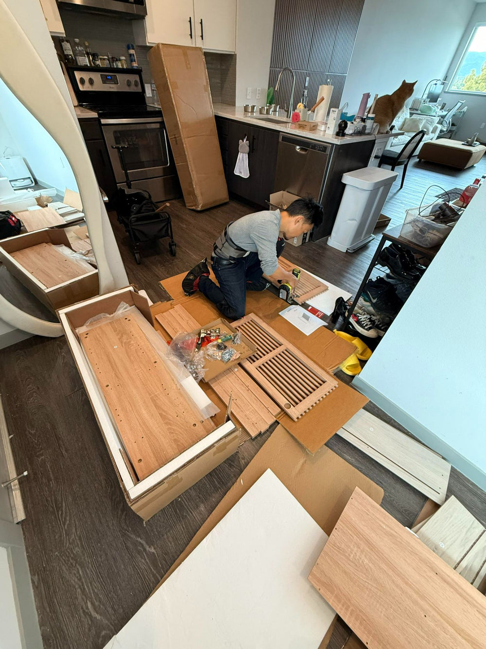 White-glove furniture carry-in service