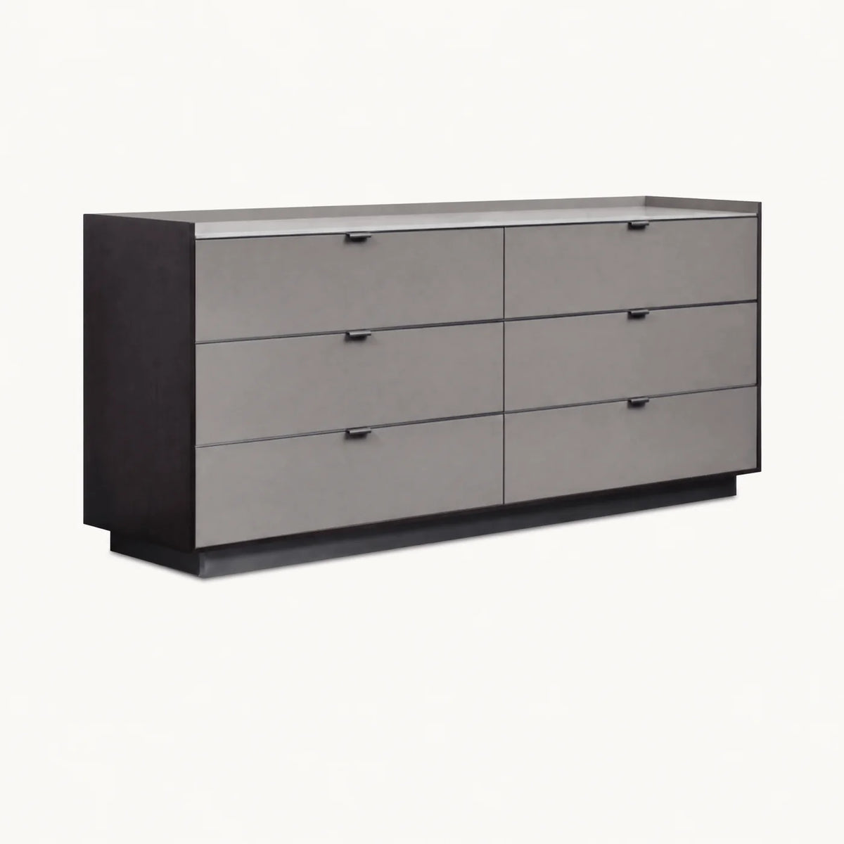 Stone Top Credenza Sideboard Wood Base