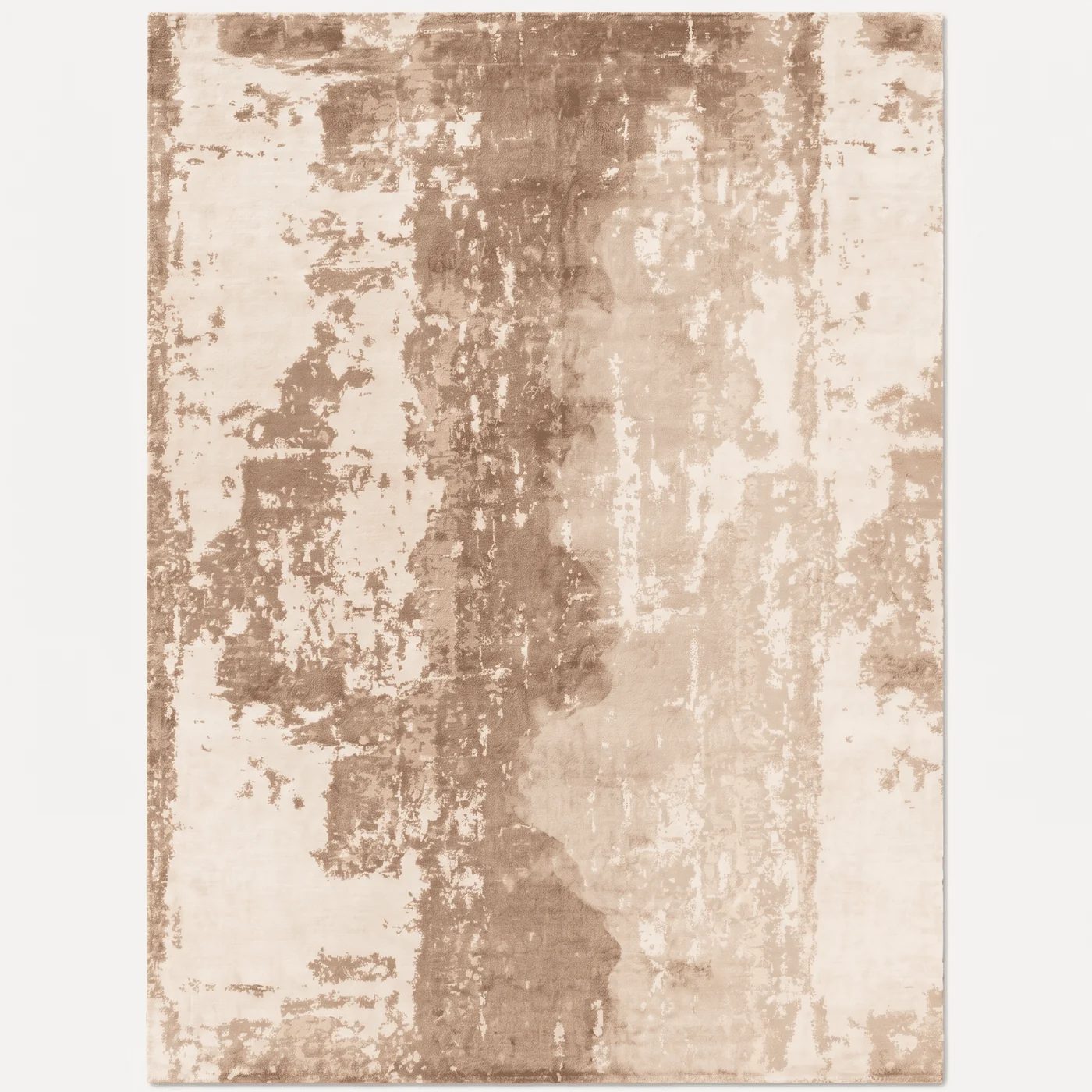 Abstract Distressed Pattern Viscose Area Rug