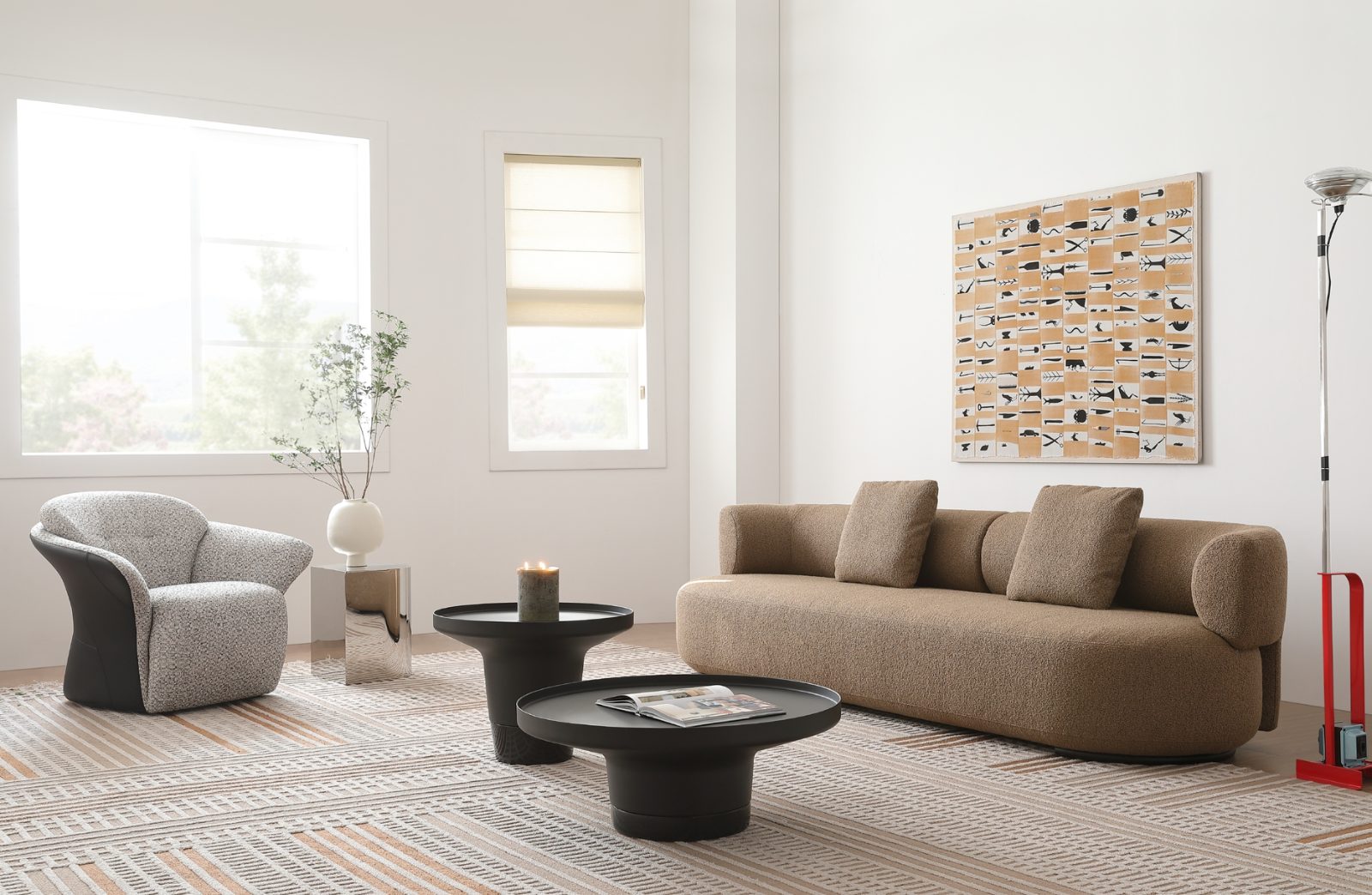 Silk & Cashmere Rugs in a modern room