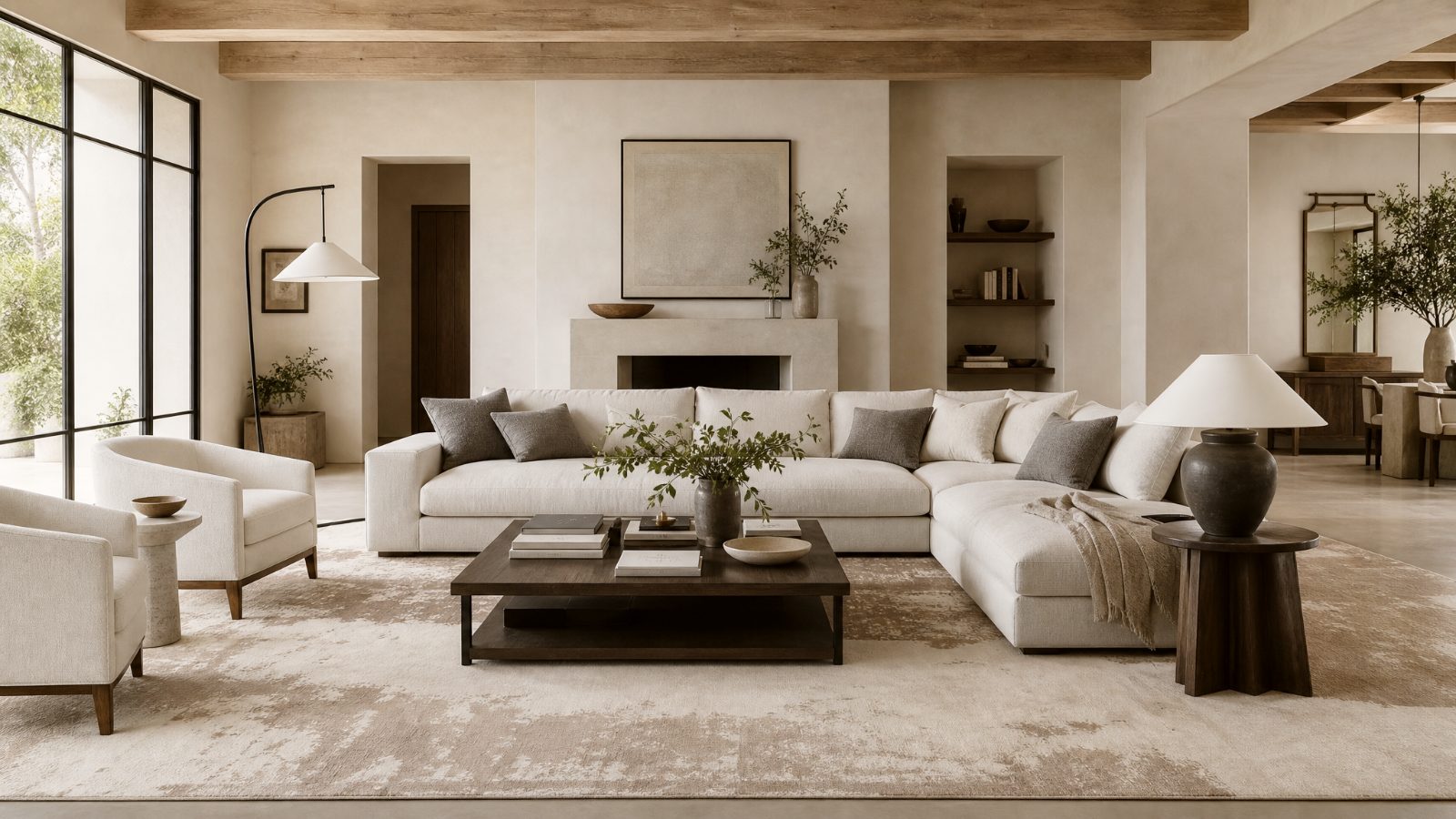 Silk & Cashmere Rugs in a modern room