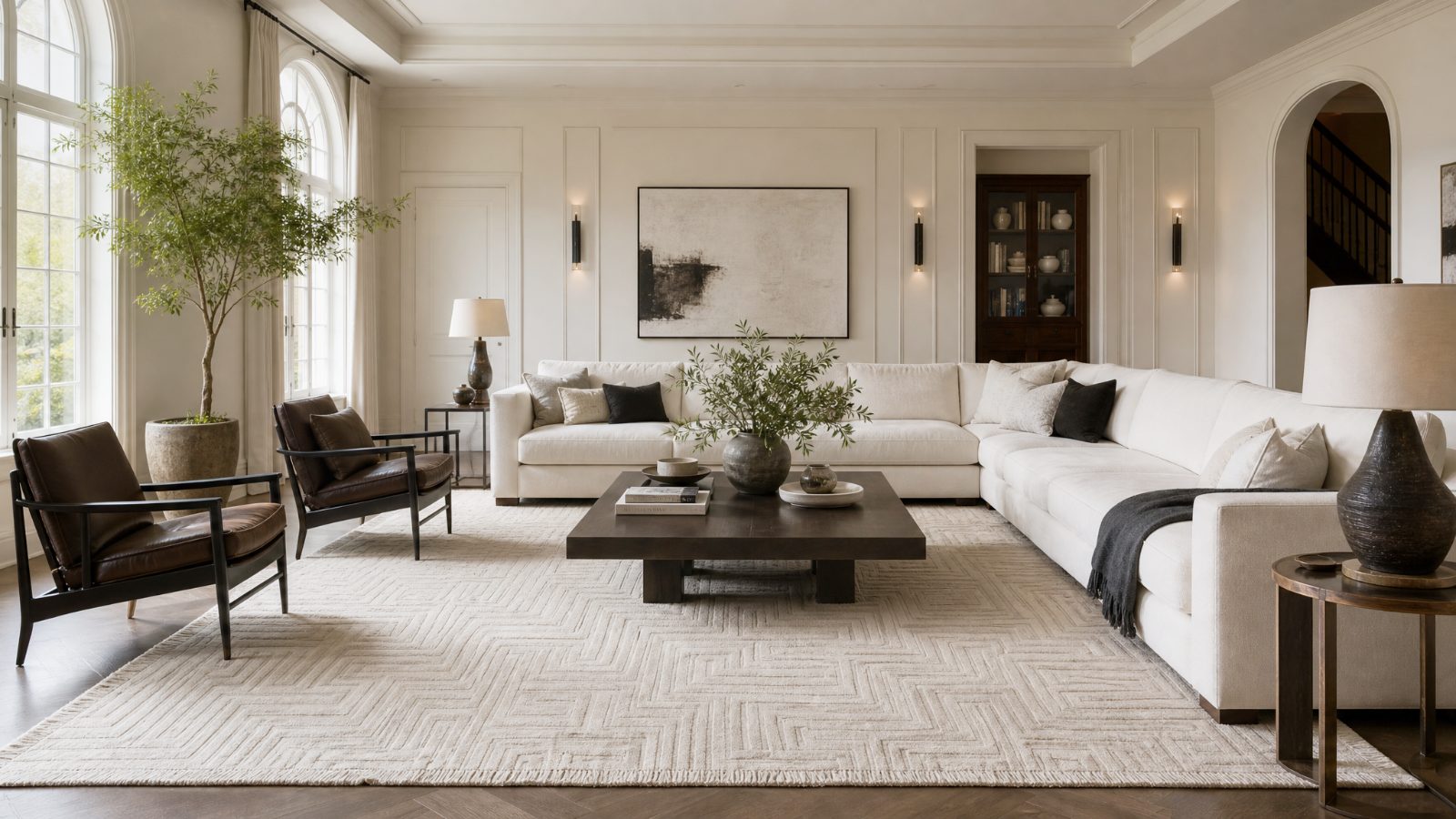 Silk & Cashmere Rugs in a modern room