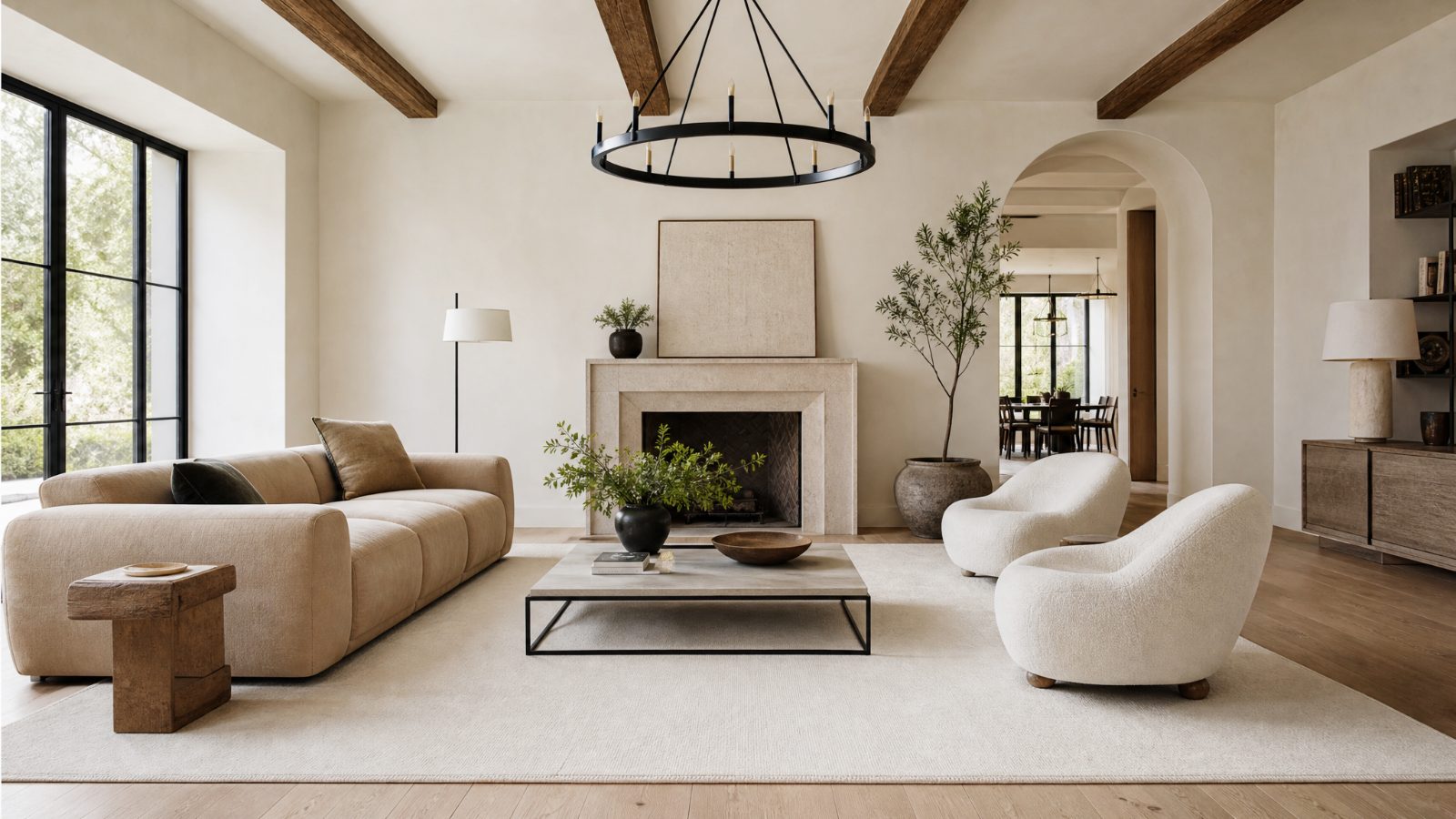 Silk & Cashmere Rugs in a modern room