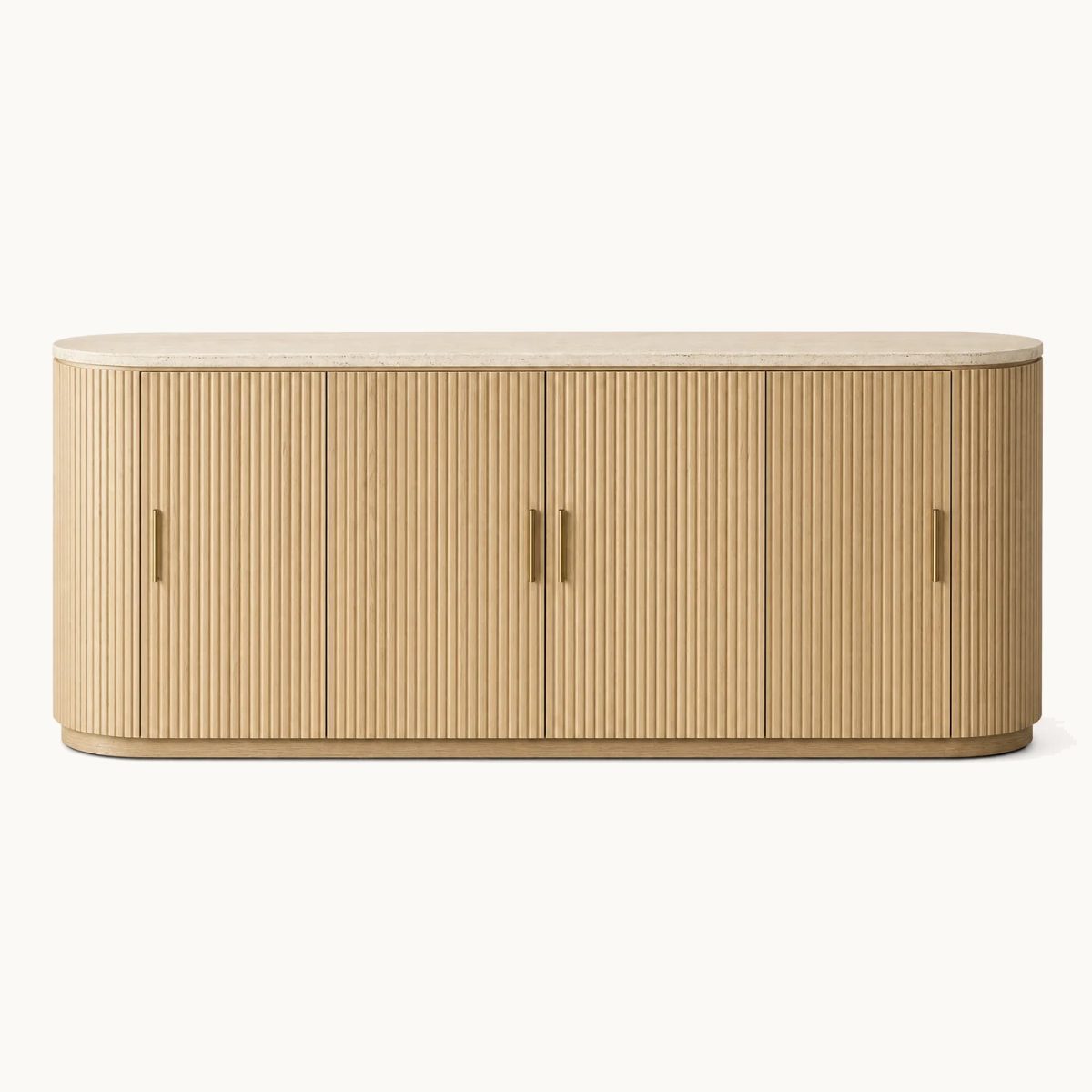 Palisade Fluted Oak Stone Sideboard