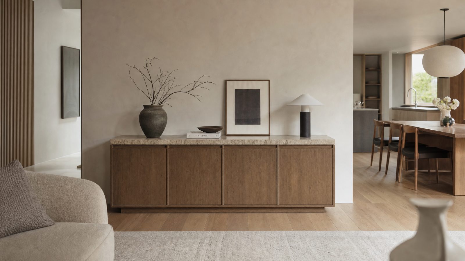 Stone Sideboards in a modern room