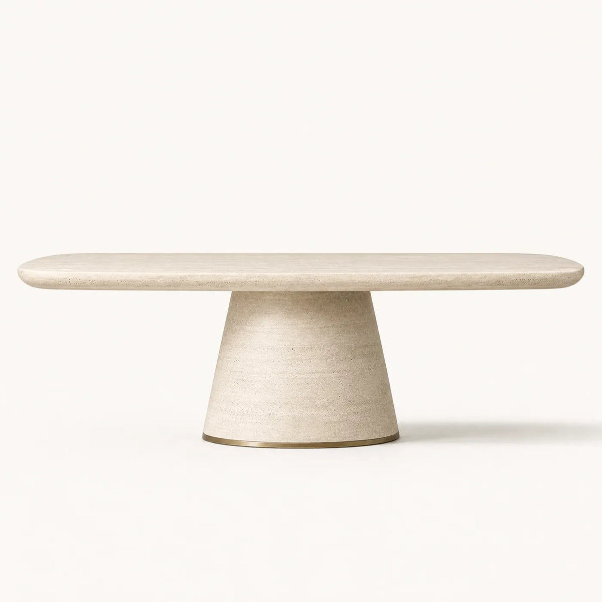 Arco Travertine Conical Table