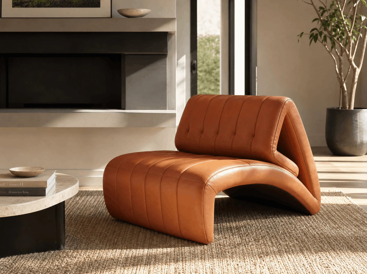 Swivel accent chair interior