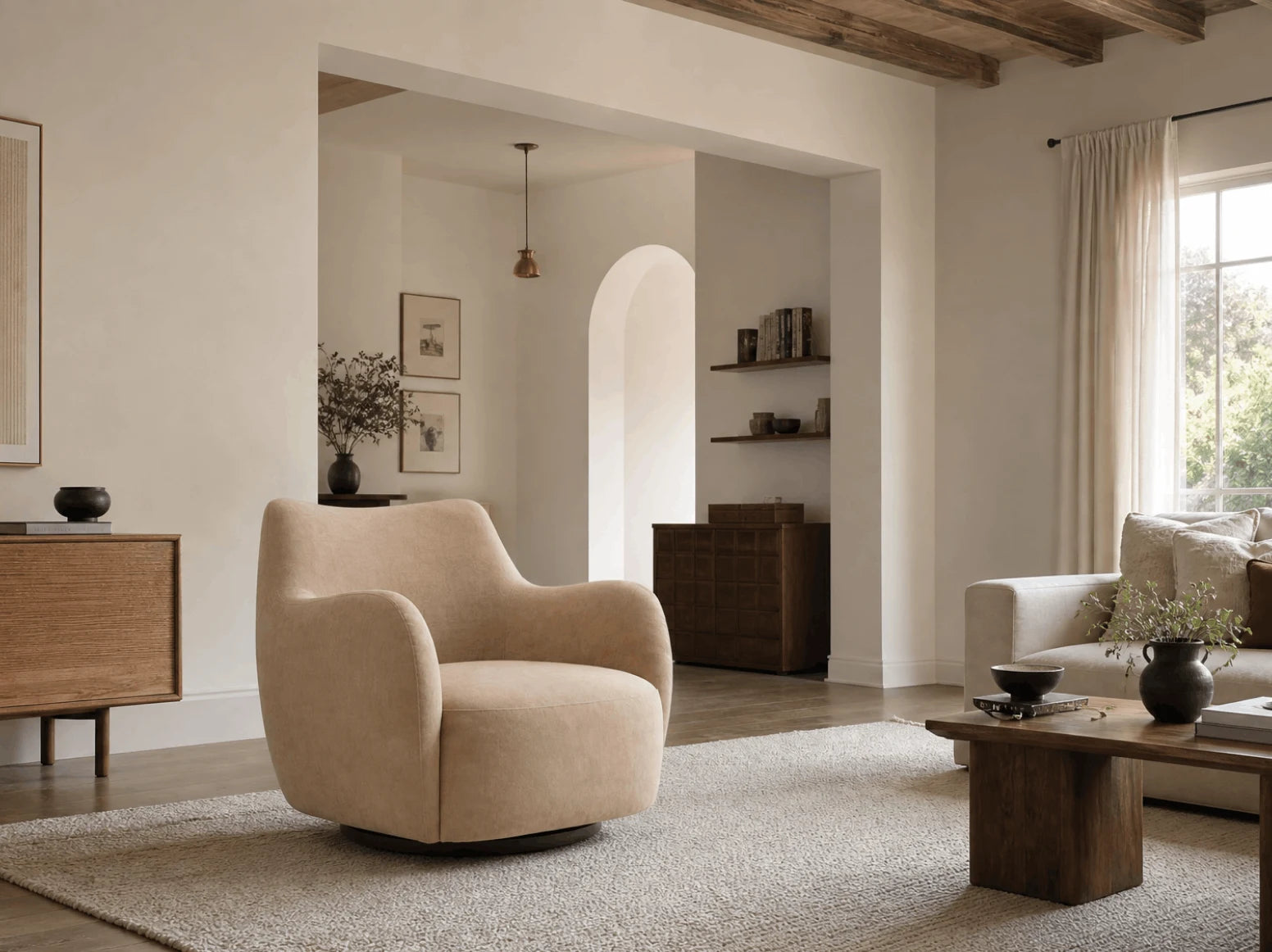 Swivel chair contemporary interior