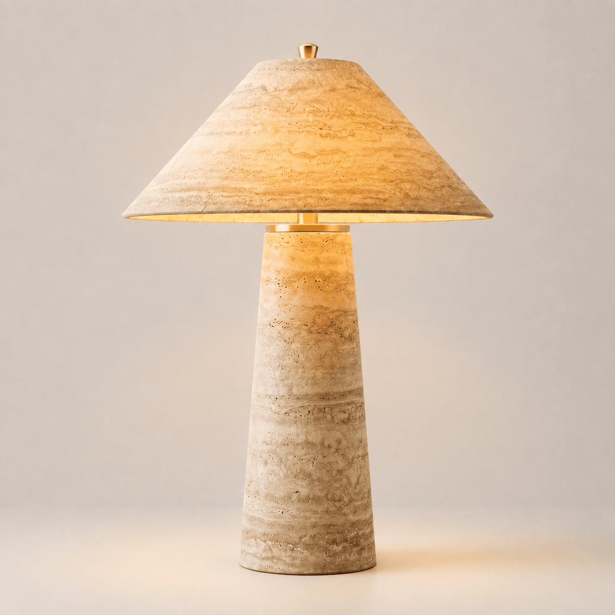 Turned Wood Table Lamp