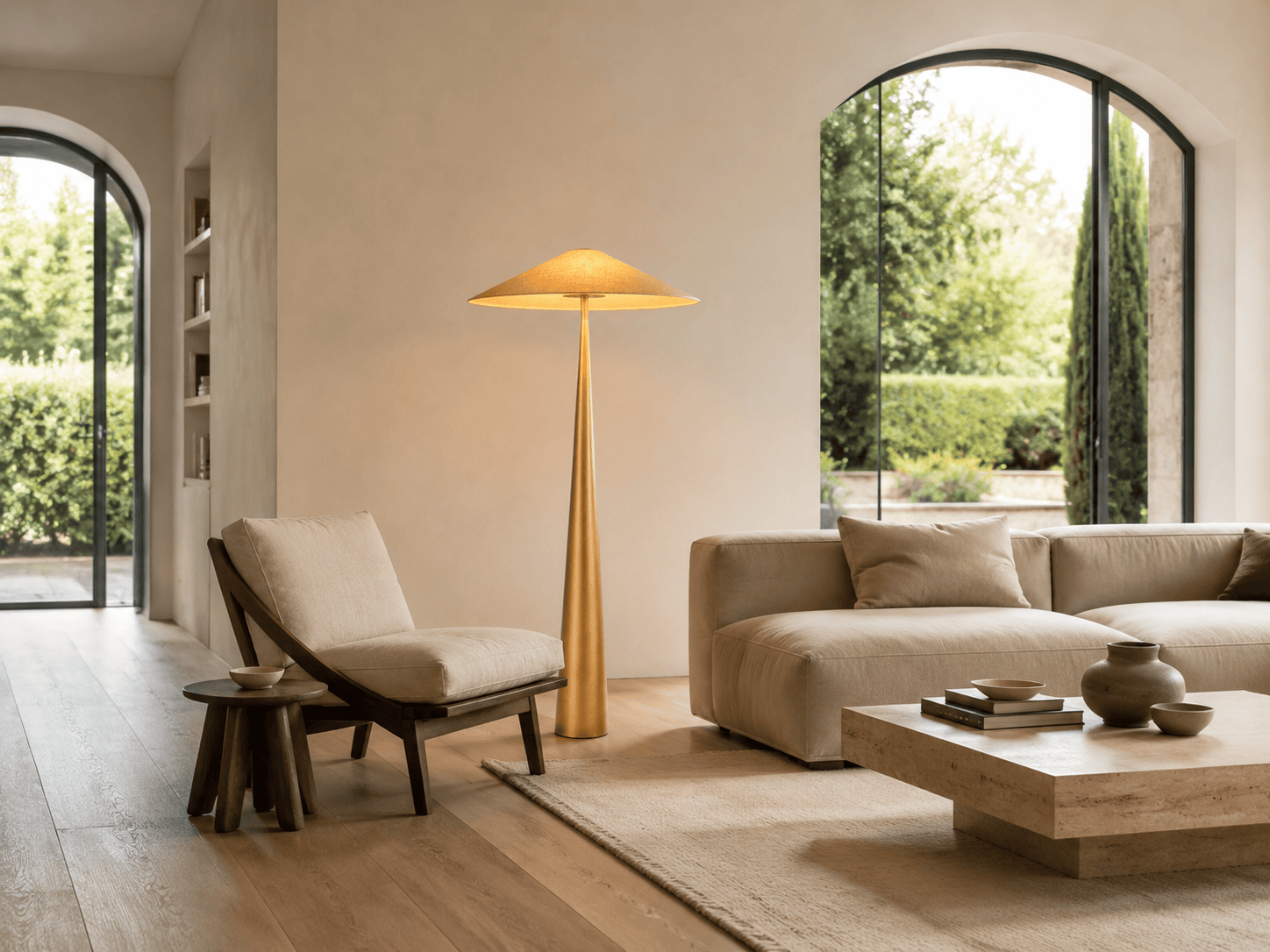 Table & Floor Lamps in a modern room