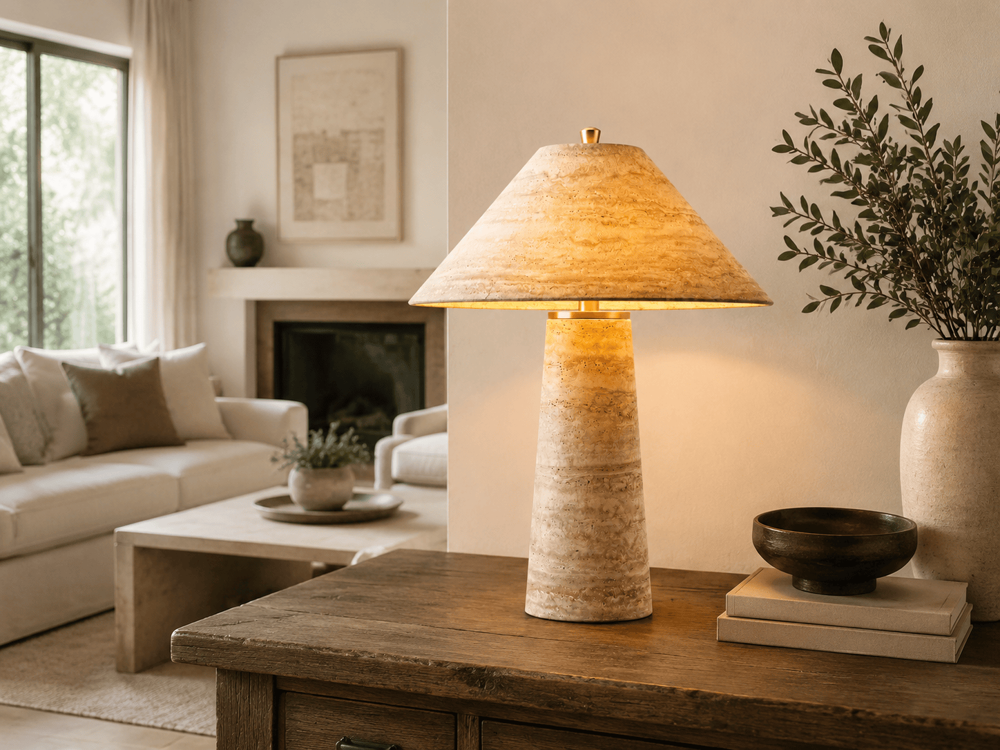 Table & Floor Lamps in a modern room