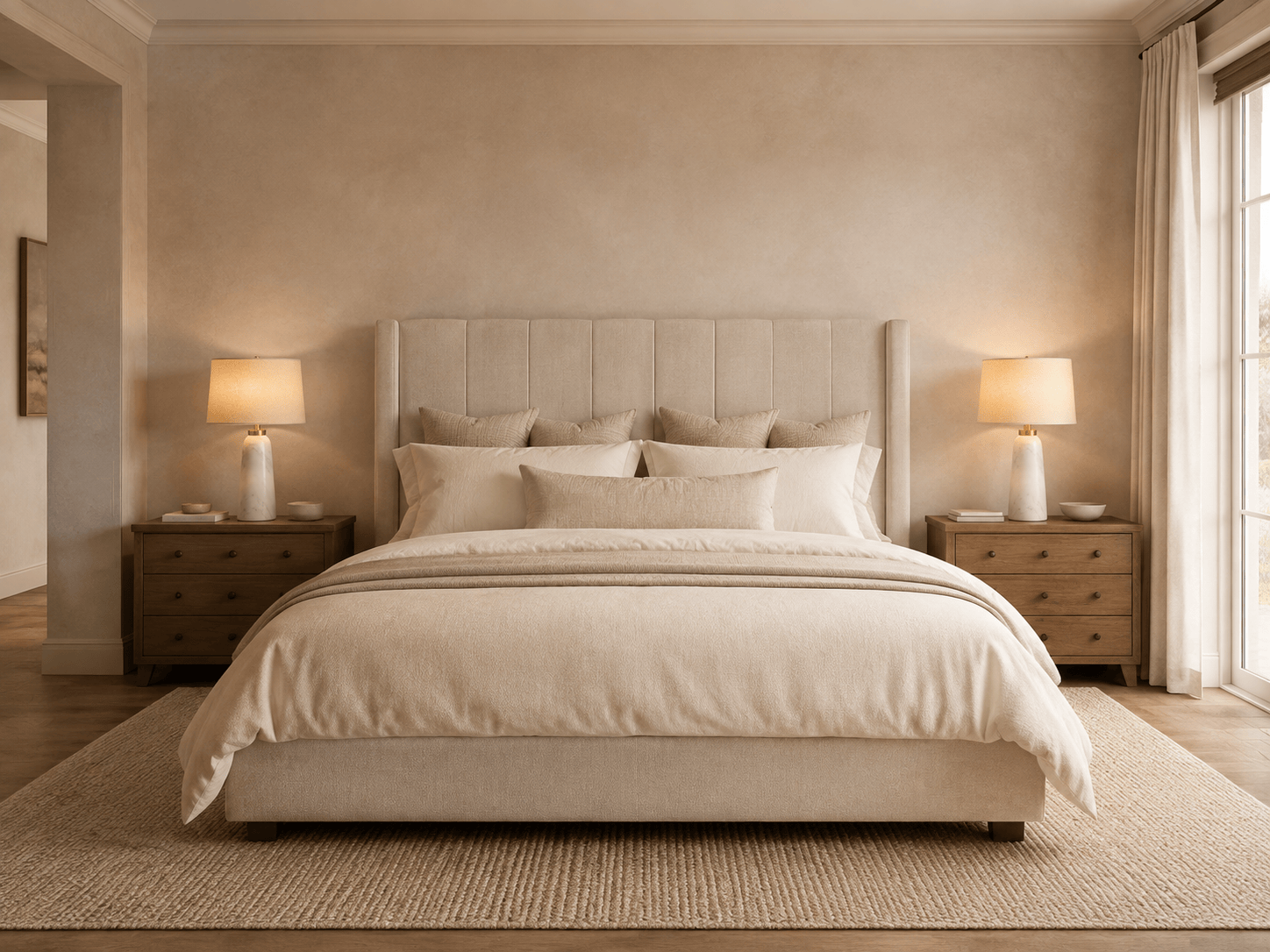 Table & Floor Lamps in a modern room