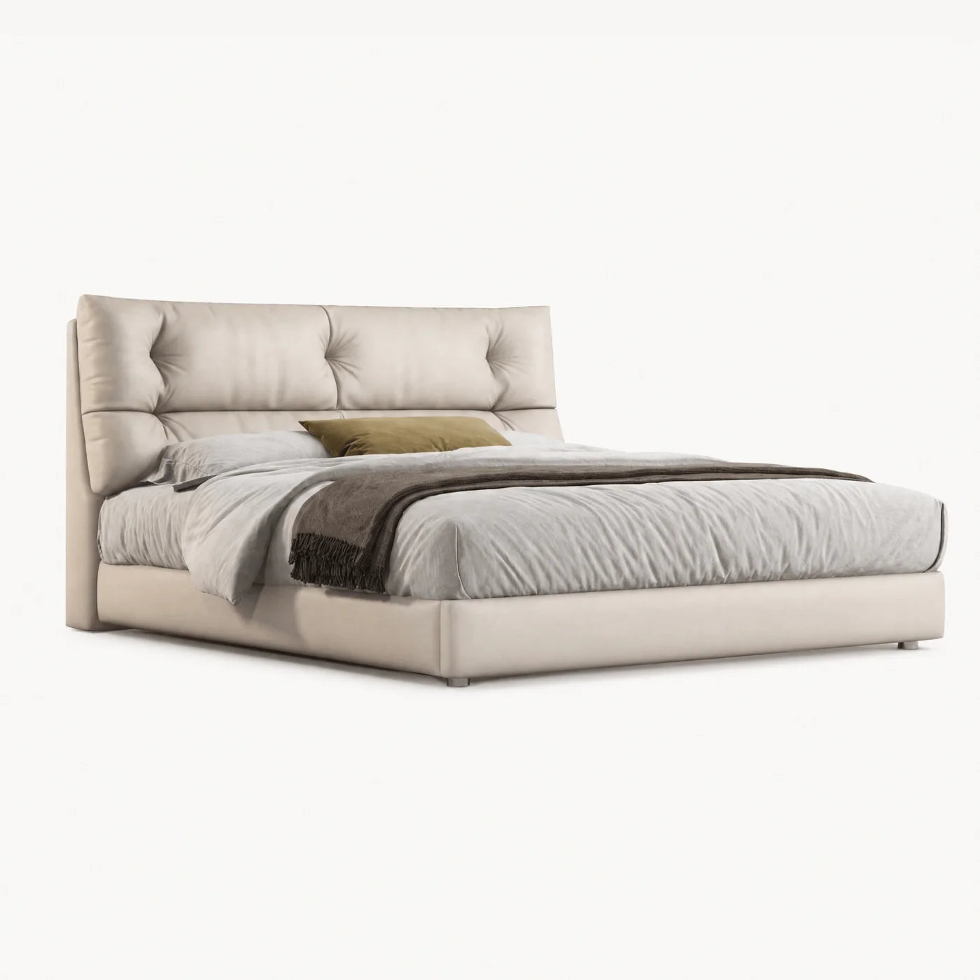 Tall Headboard Upholstered Platform Bed