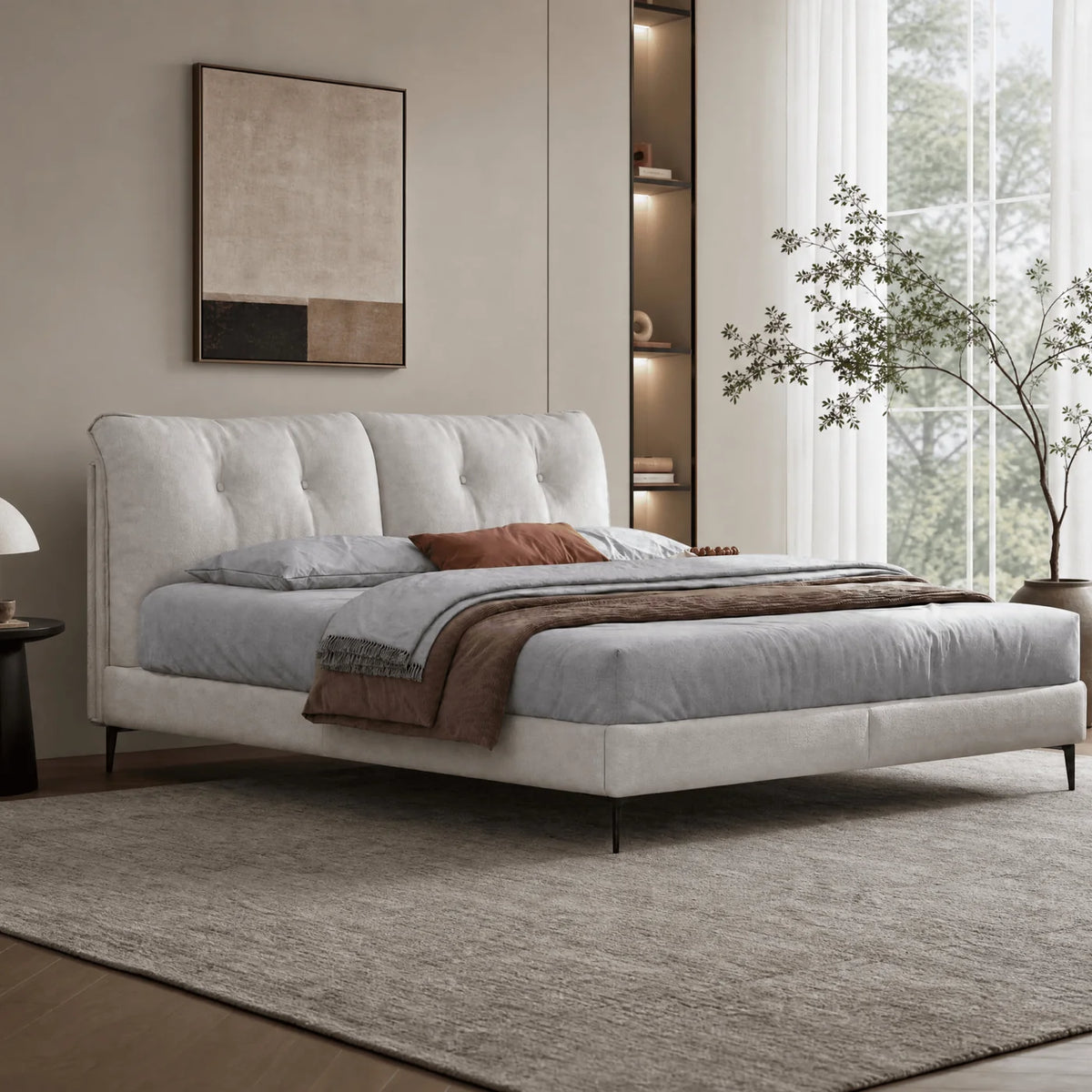 Upholstered Platform Beds in a modern room